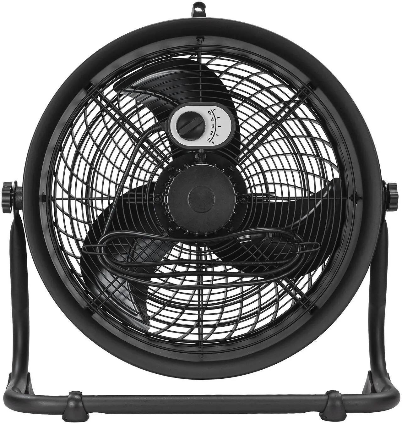 Alt View 3. Caterpillar - Caterpillar CF-HVD-18AC-BK 18" High-Velocity Drum Fan - 3,400 CFM - 4-Speed - 360° Adjustable (Black, 2-in-1).