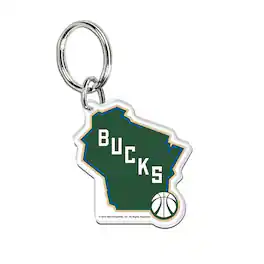 WinCraft - Milwaukee Bucks Premium Acrylic Core Key Ring - Multicolor