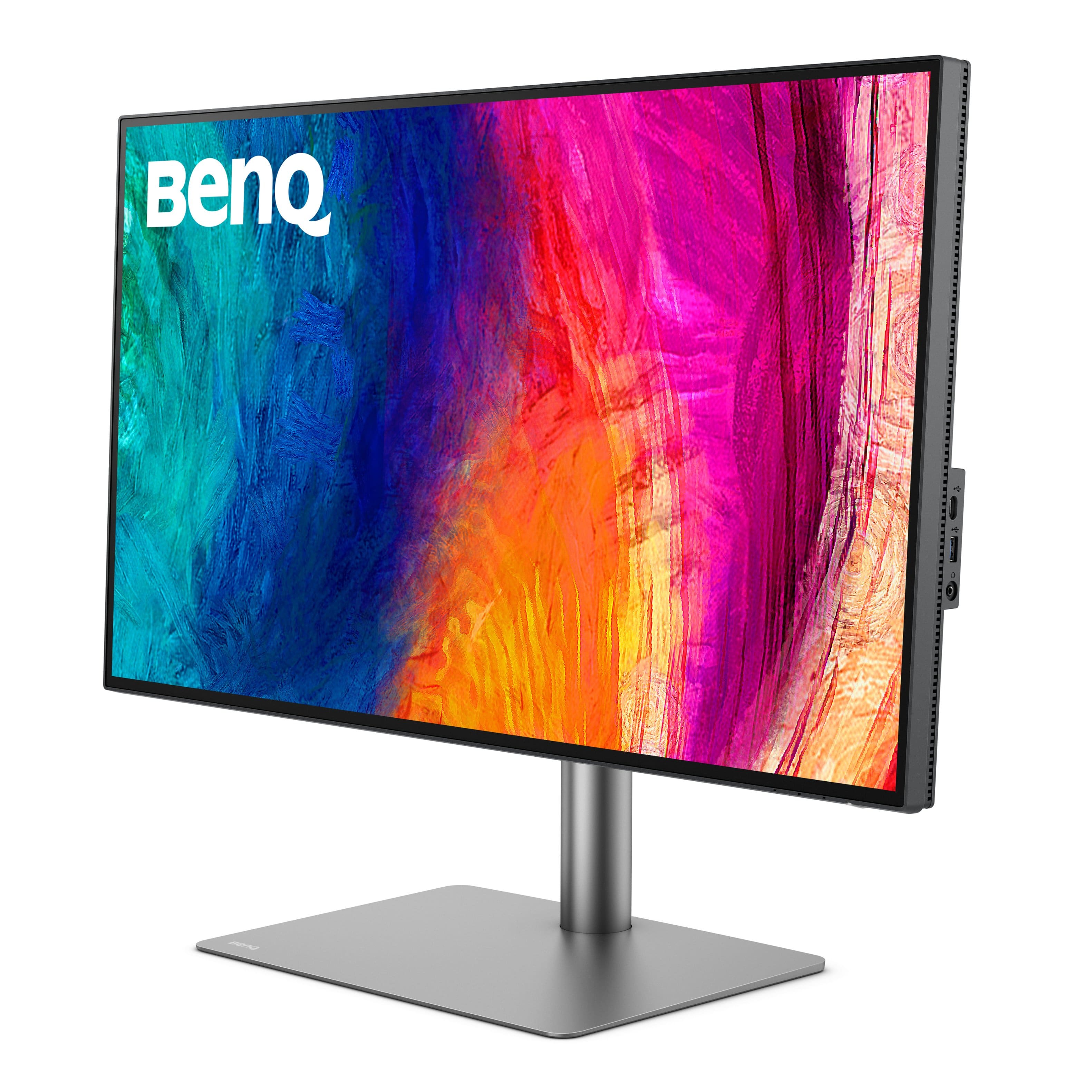 Left. BenQ - AQCOLOR PD3225U 31.5" IPS Black LED 4K P3 Mac Compatible Monitor (HDMI/DP/Thunderbolt 3 85W) - Metallic gray.