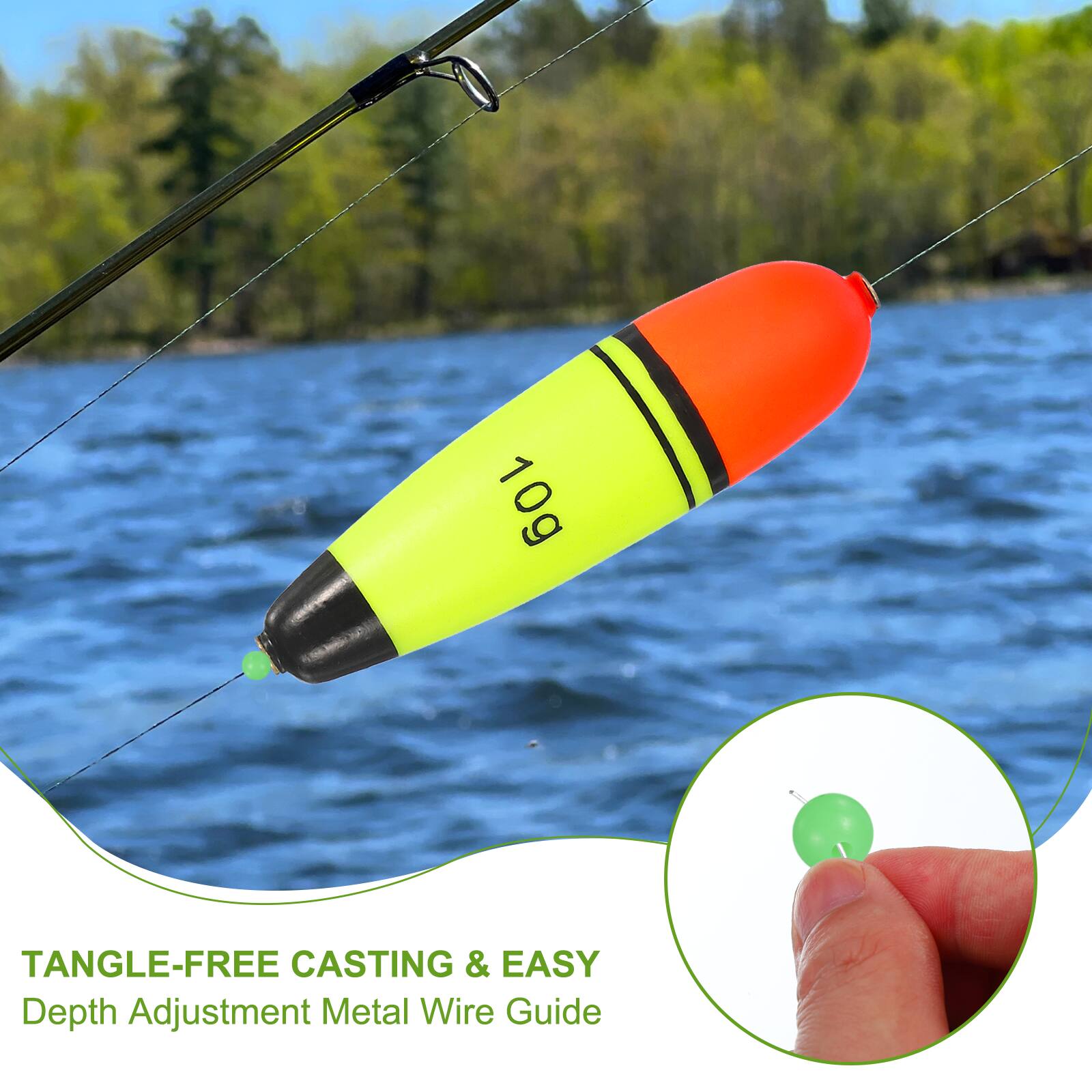 10g TANGLE-FREE CASTING & EASY Depth Adjustment Metal Wire Guide
