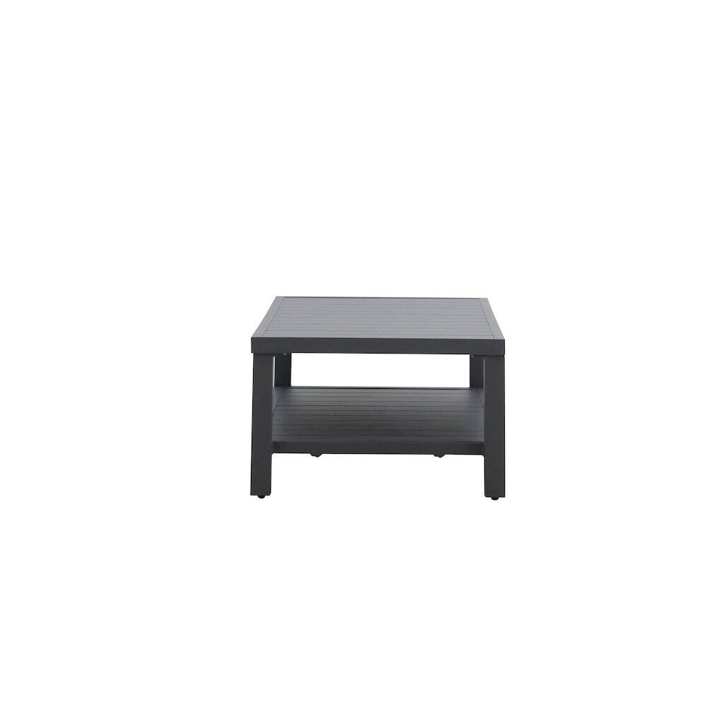 Alt View 2. New Classic Furniture - Bungalow Metal Patio Coffee Table in Gray - Gray.