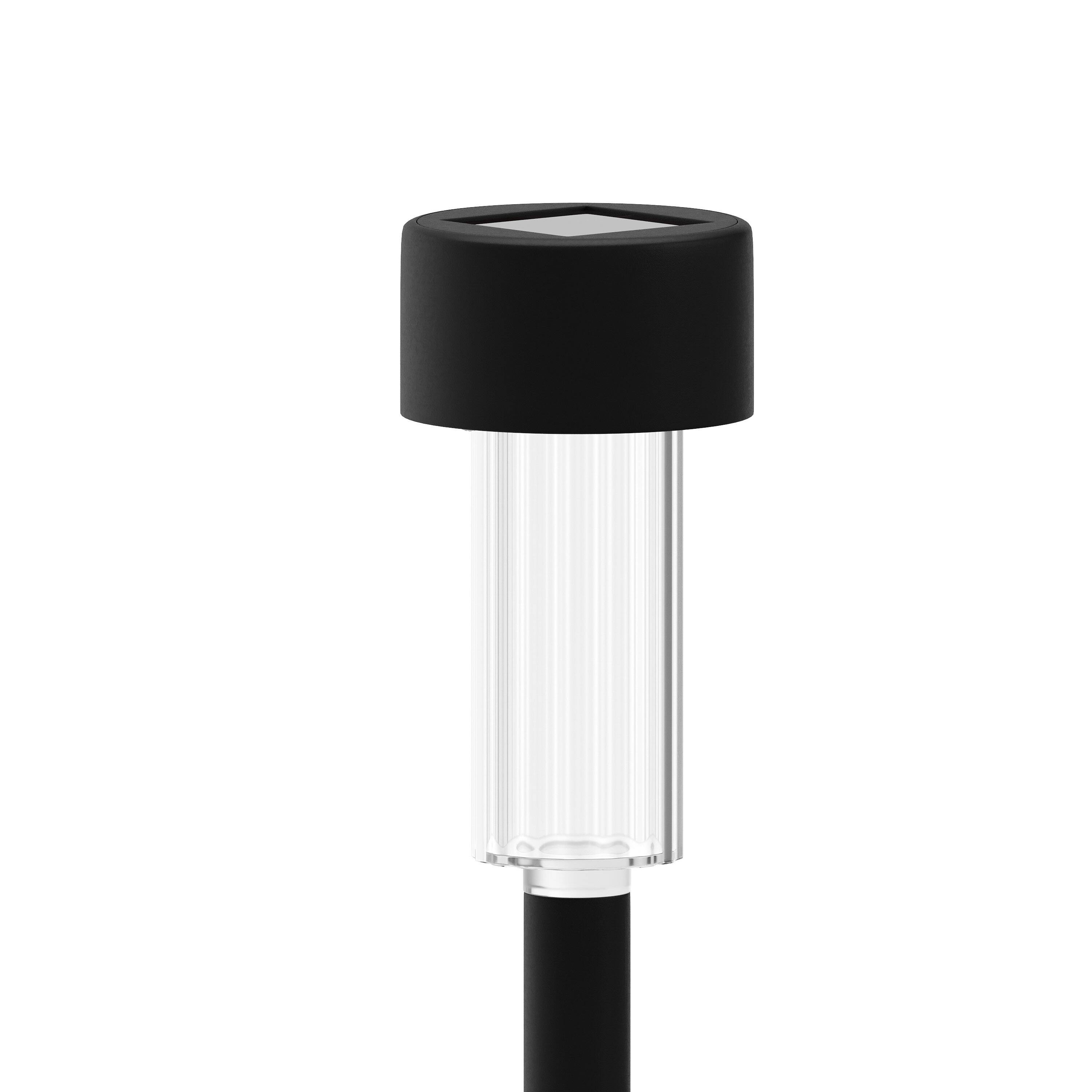 Alt View 7. Emma + Oliver - 12 Pack Solar LED Outdoor Lights, Solar Powered Landscape Lighting for Pathway, Garden, Patio, Driveway & Yard - Black.