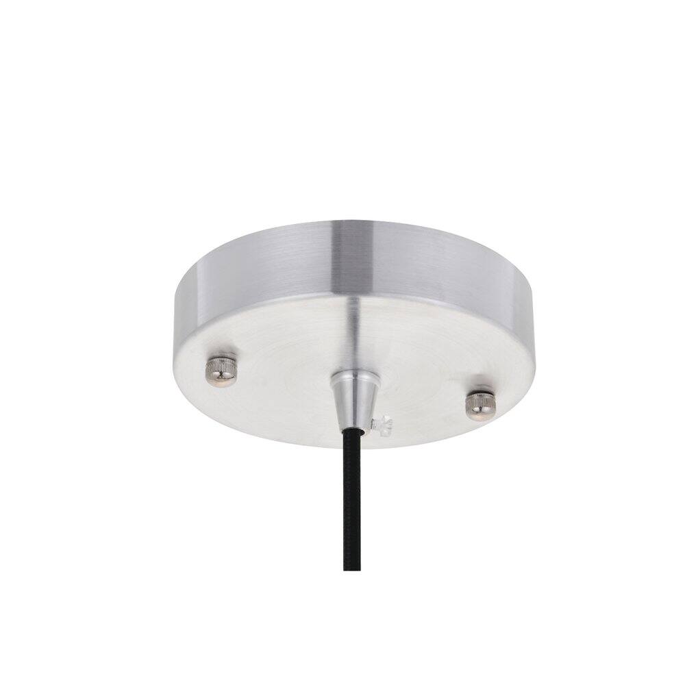 Left. Living District - Etude 1 Light Brushed Nickel Pendant - Brushed Nickel And Black.