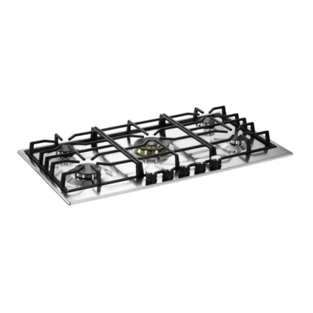 Alt View 3. Verona - Verona 36" Designer Gas Cooktop with 5 Sealed Burners in  Stainless Steel - Stainless Steel.