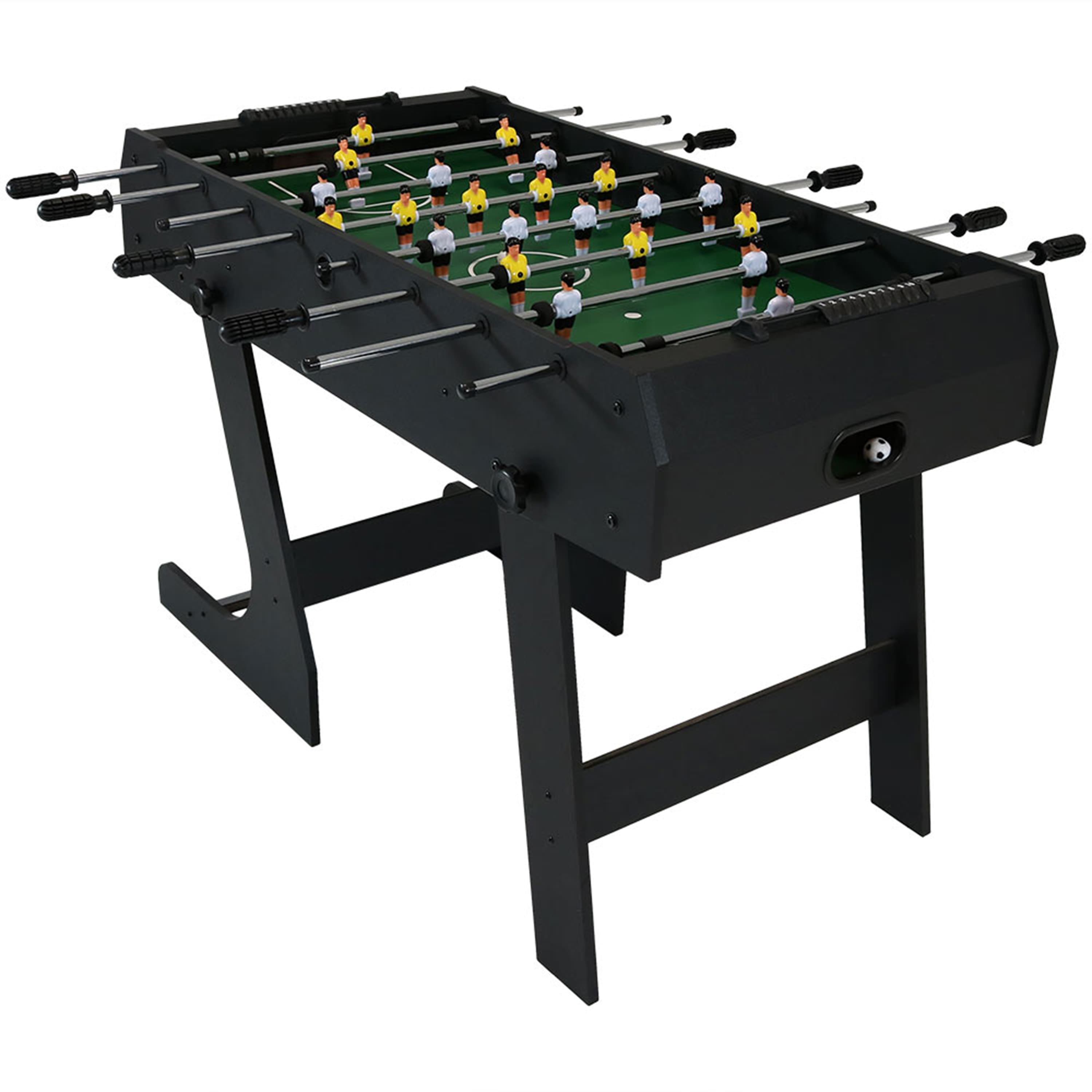 Sunnydaze - 48 in Folding Indoor Foosball Game Table - Black