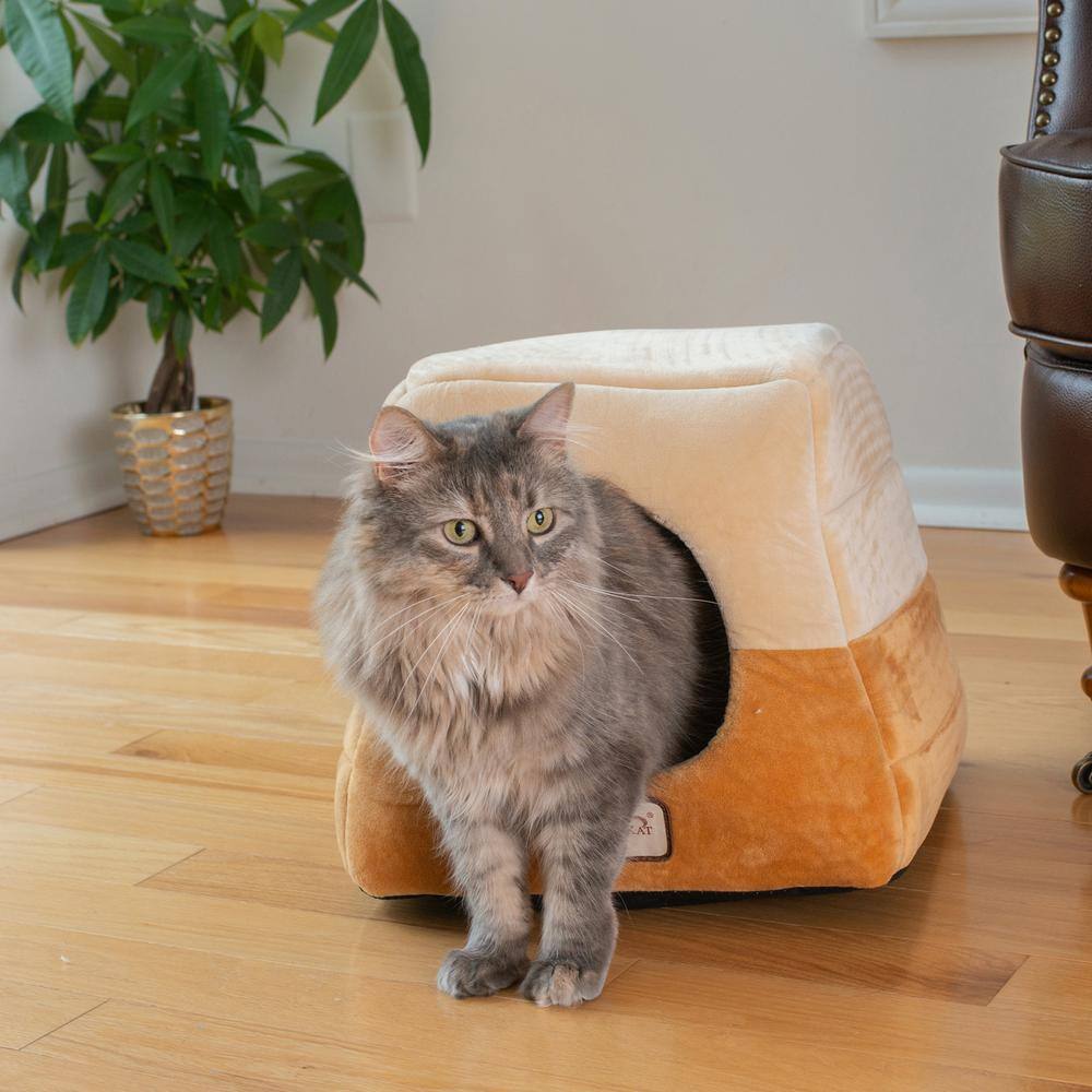 Alt View 2. Armarkat - 2In1 Cat Bed Cave Shape And Cuddle Pet Bed Brown/Beige - Brown.