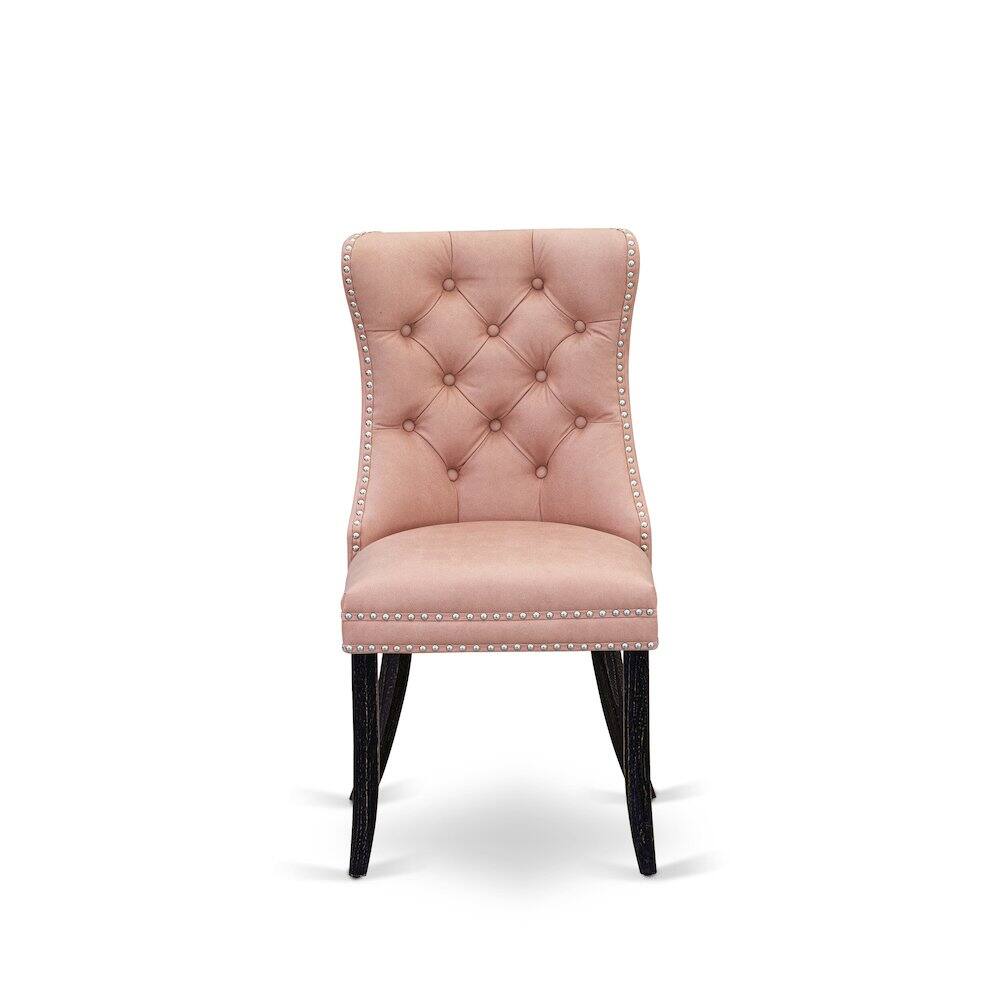 Alt View 1. East West Furniture - Parson Dining Chairs - Black.
