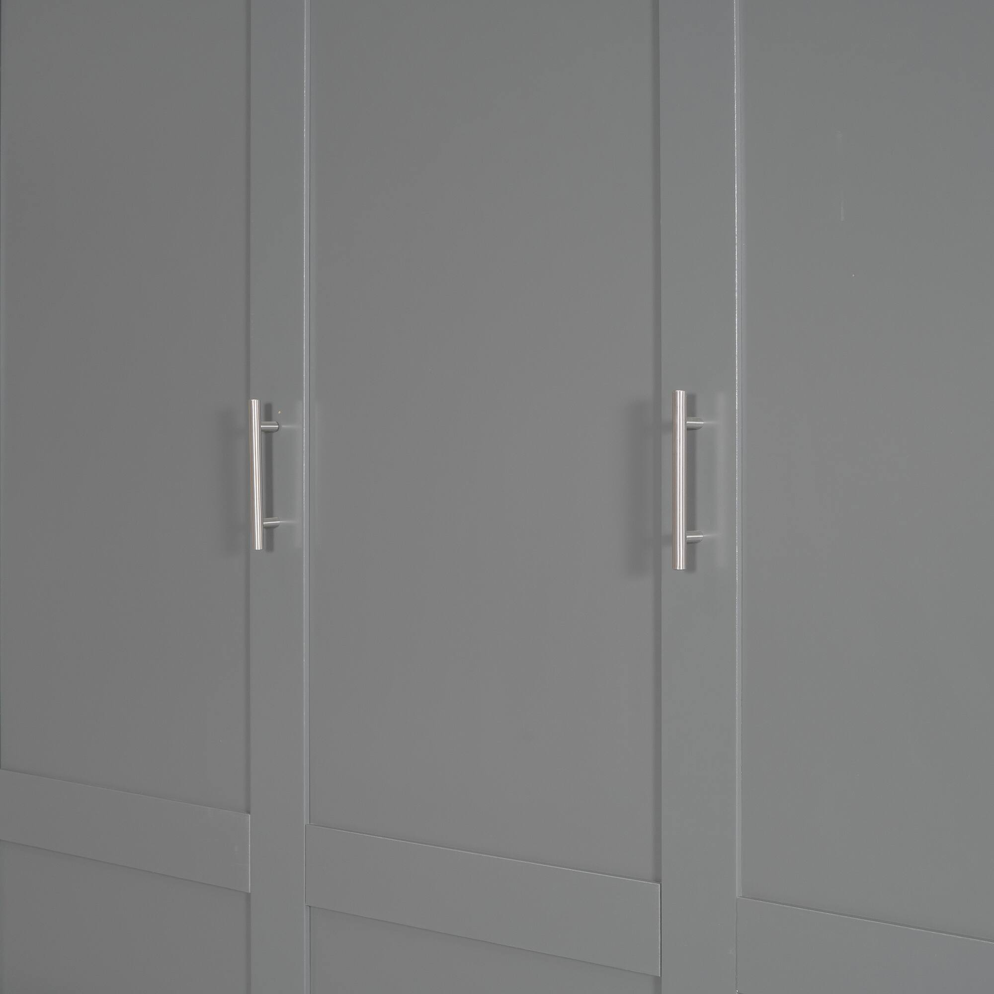 Alt View 4. Tiramisubest - Queen Size Murphy Wall Bed, Gray, MDF+LVL, 67x87x88 inch, 226 lbs, Sofa & Storage - Gray.