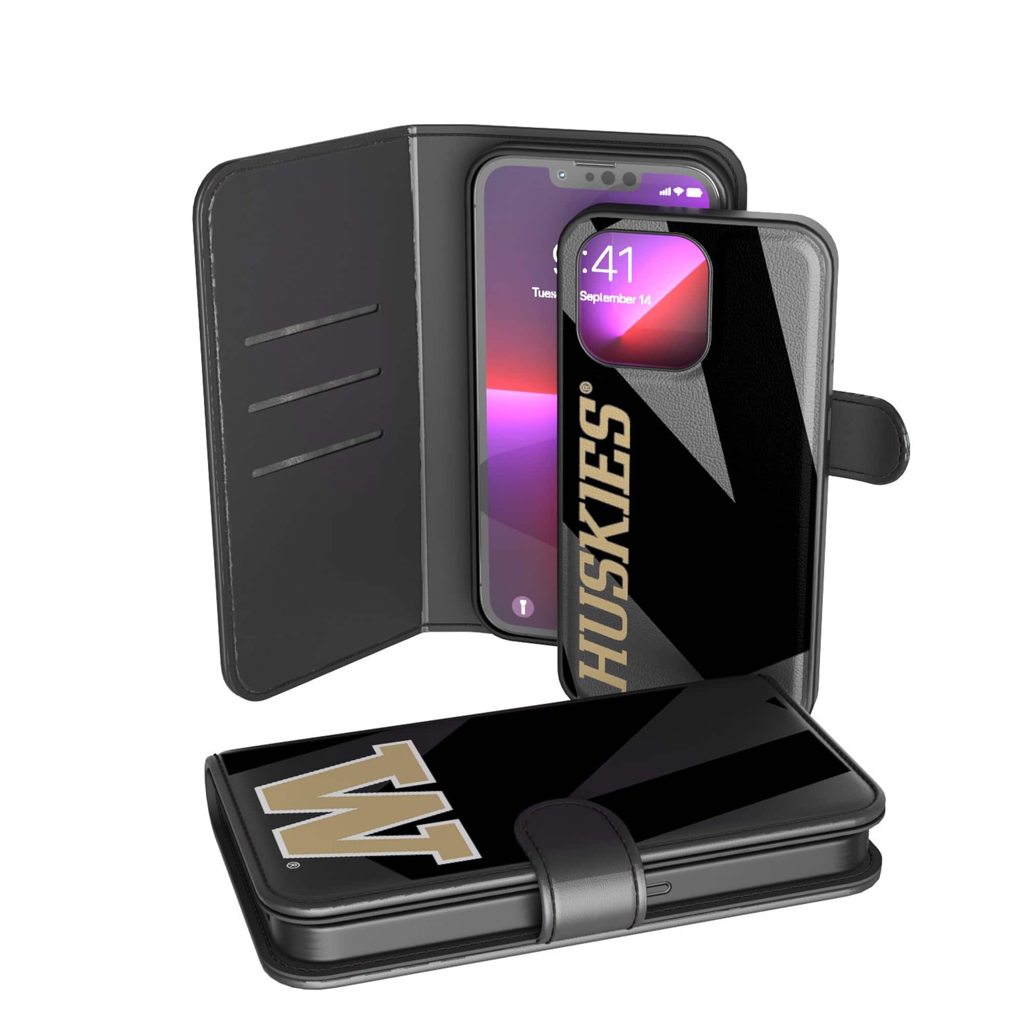 Keyscaper - NCAA - Washington Huskies iPhone Wallet Case - 15 - Multicolor