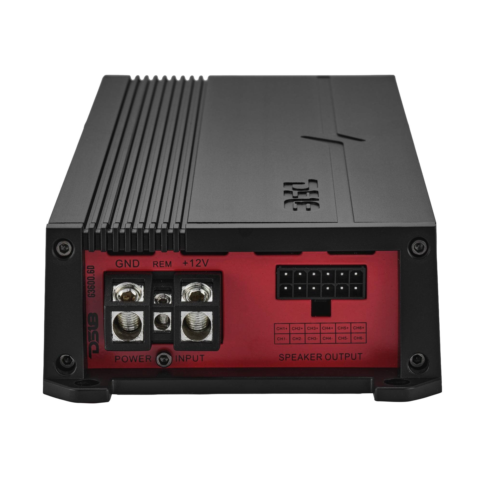 G3600.6D D518

GND REM +12V POWER INPUT

I # e I : 8 CH1+ CH2+ CH3+ CH4+ CH5+ CH6+ CH1- CH2- CH3- CH4- CH5- CH6 SPEAKER OUTPUT