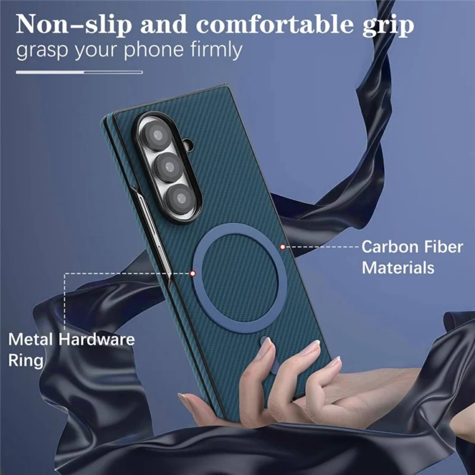 Non-slip and comfortable grip grasp your phone firmly

Carbon Fiber Materials

Metal Hardware Ring