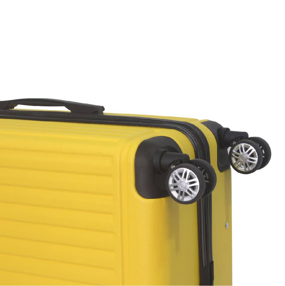 Alt View 9. Bestier - 3-Piece ABS Hardshell Luggage Set (20”/24”/28”) with TSA Lock, Silent Spinner Wheels & Telescopic Handle - Yellow.