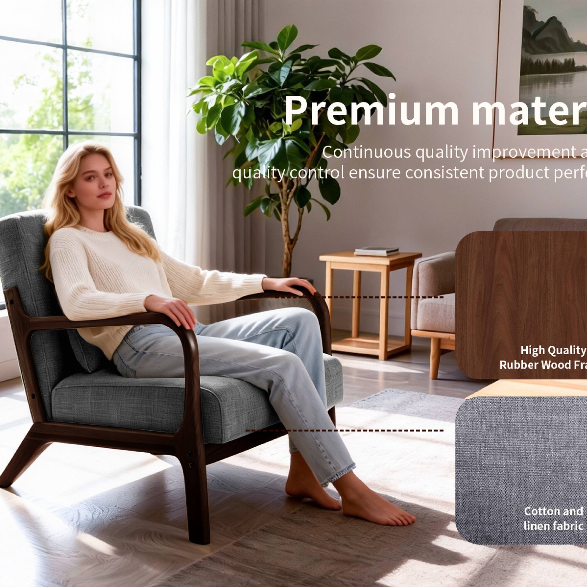 Premium material

Continuous quality improvement and quality control ensure consistent product performance

High Quality Rubber Wood Frame

Cotton and linen fabric