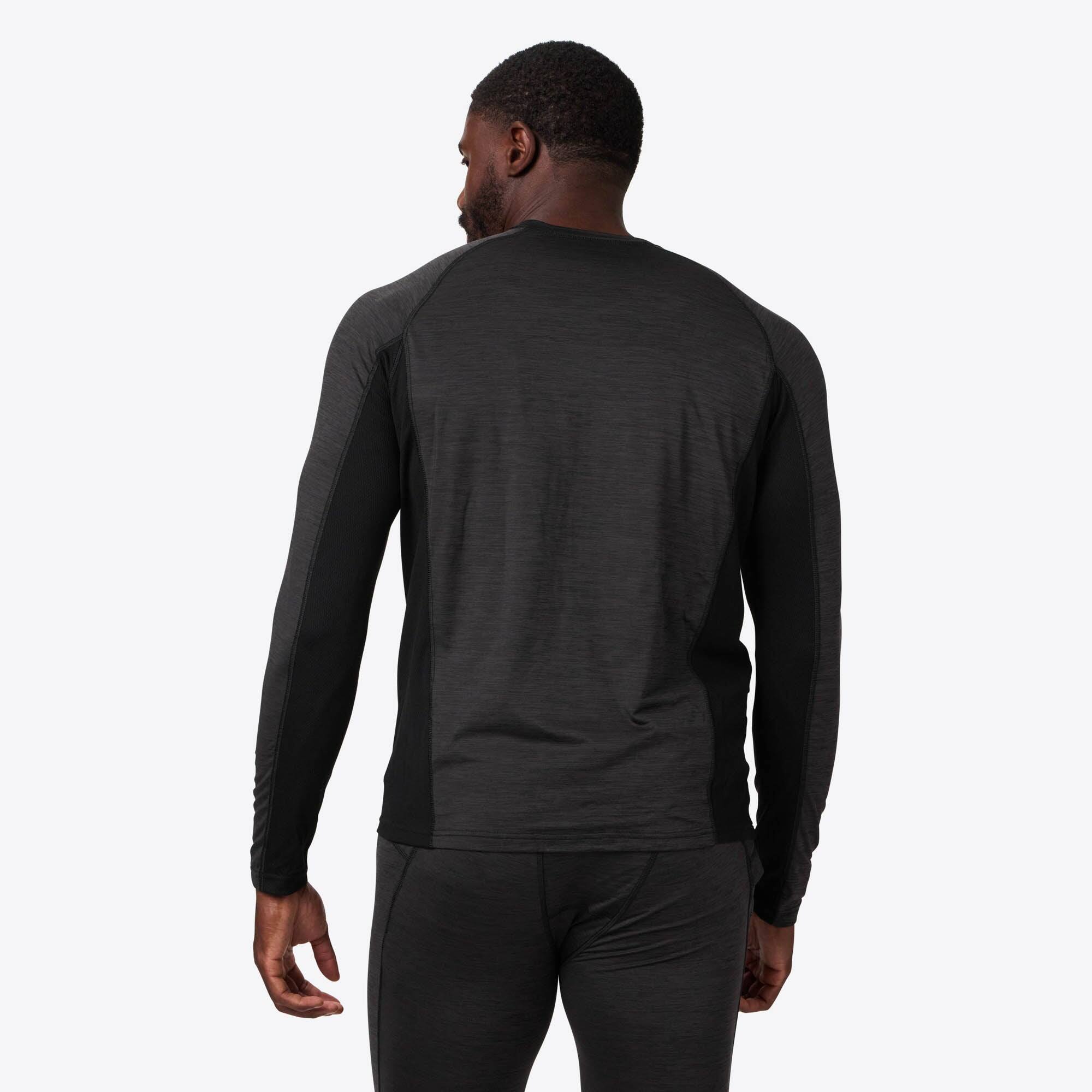 Back. Mobile Warming - Men's Primer Heated Baselayer Shirt - Black.