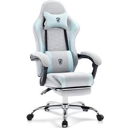 ThinkLink Electronic - Premium High Gaming Chair Computer Office Reclining Adjustable With Adjustable Ergonomic Comfortable - Blue, Grey