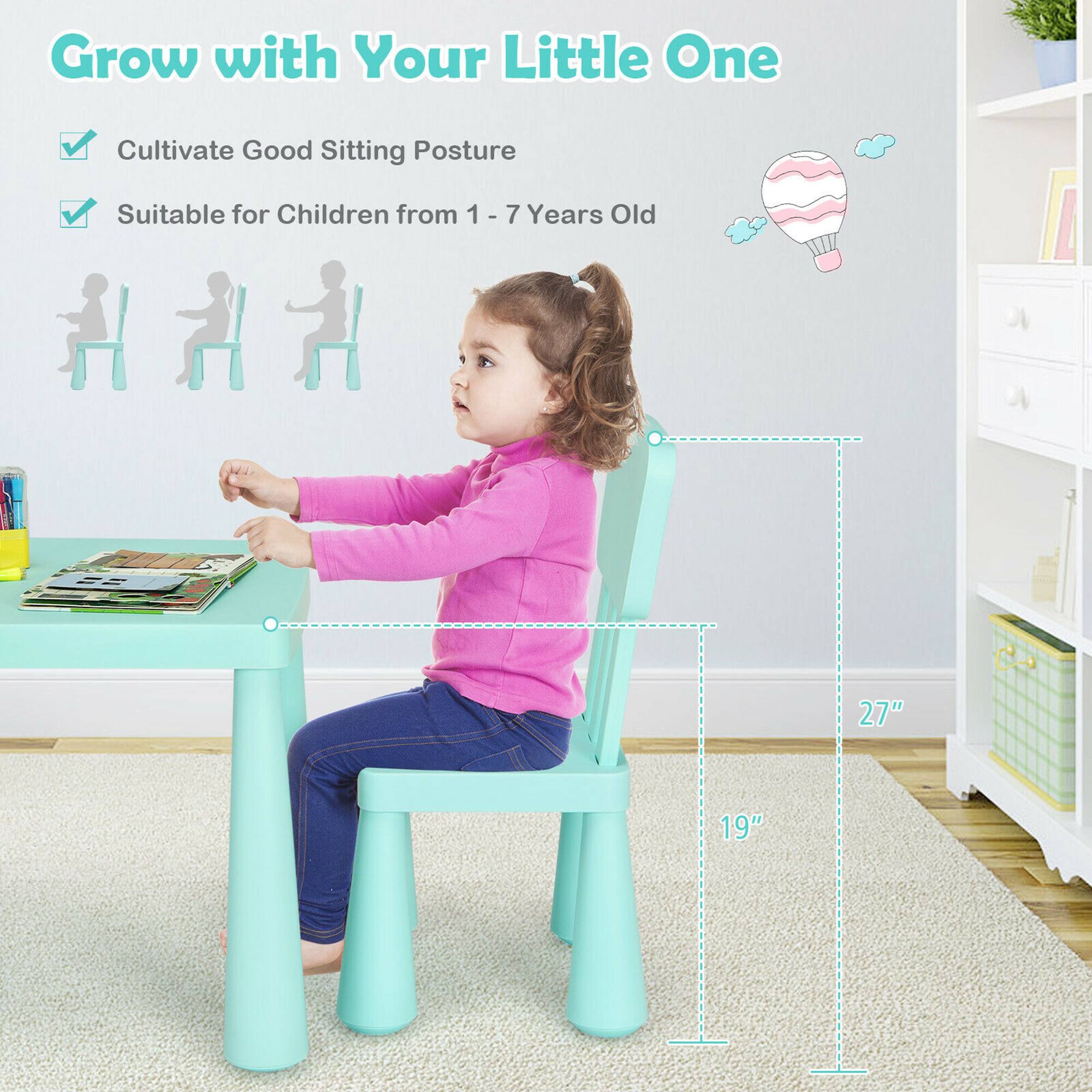 Grow with Your Little One, Cultivate Good Sitting Posture, Suitable for Children from 1 - 7 Years Old, 27", 19"