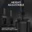 The image features a black tripod with a height adjustable feature, providing unmatched stability. It is designed with a rigid table clamp, ensuring secure attachment to various surfaces.