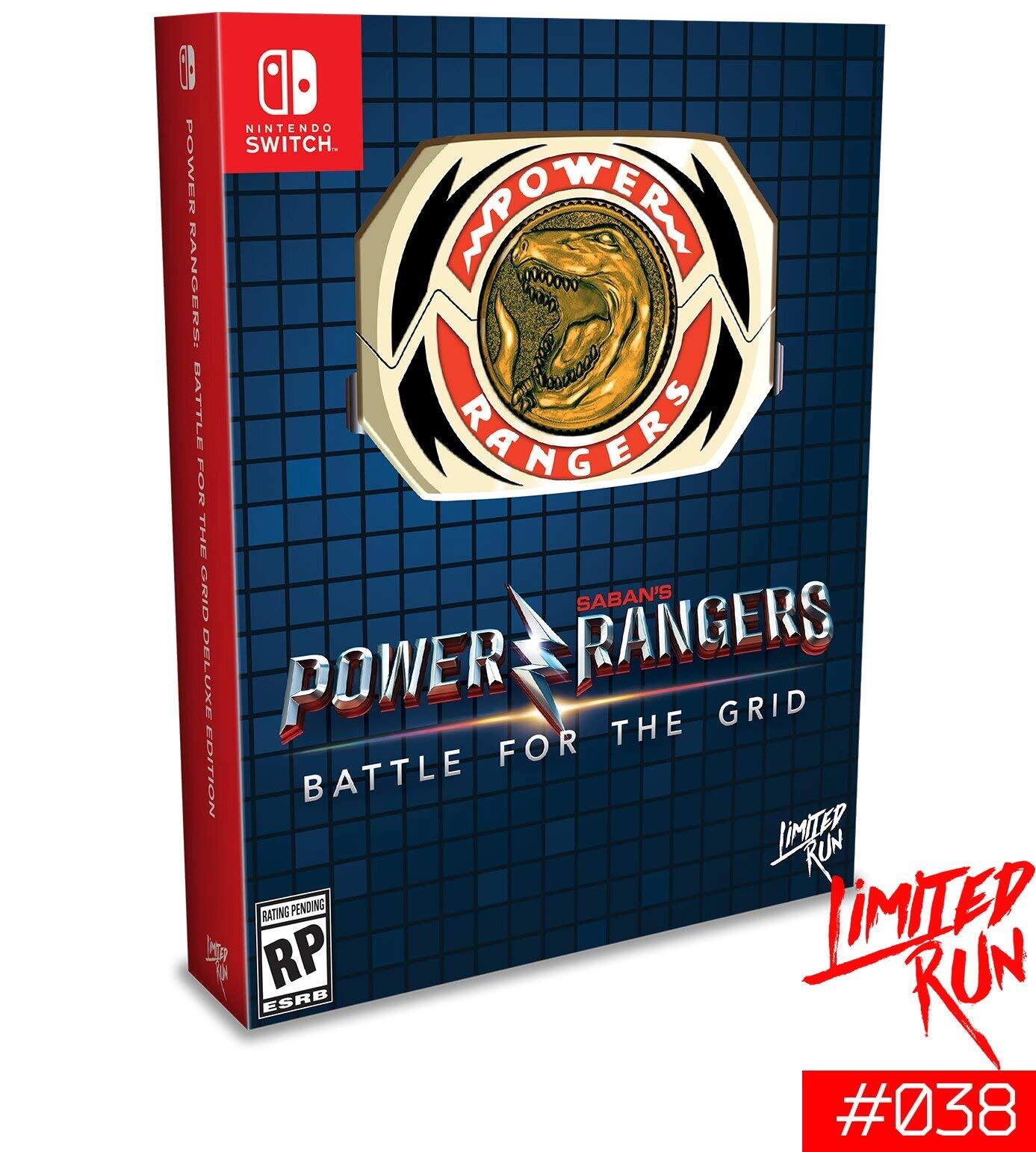 NINTENDO SWITCH

POWER RANGERS: BATTLE FOR THE GRID

SABAN'S POWER RANGERS

LIMITED RUN

RATING PENDING RP ESRB

#038 - T (Teen 13+)