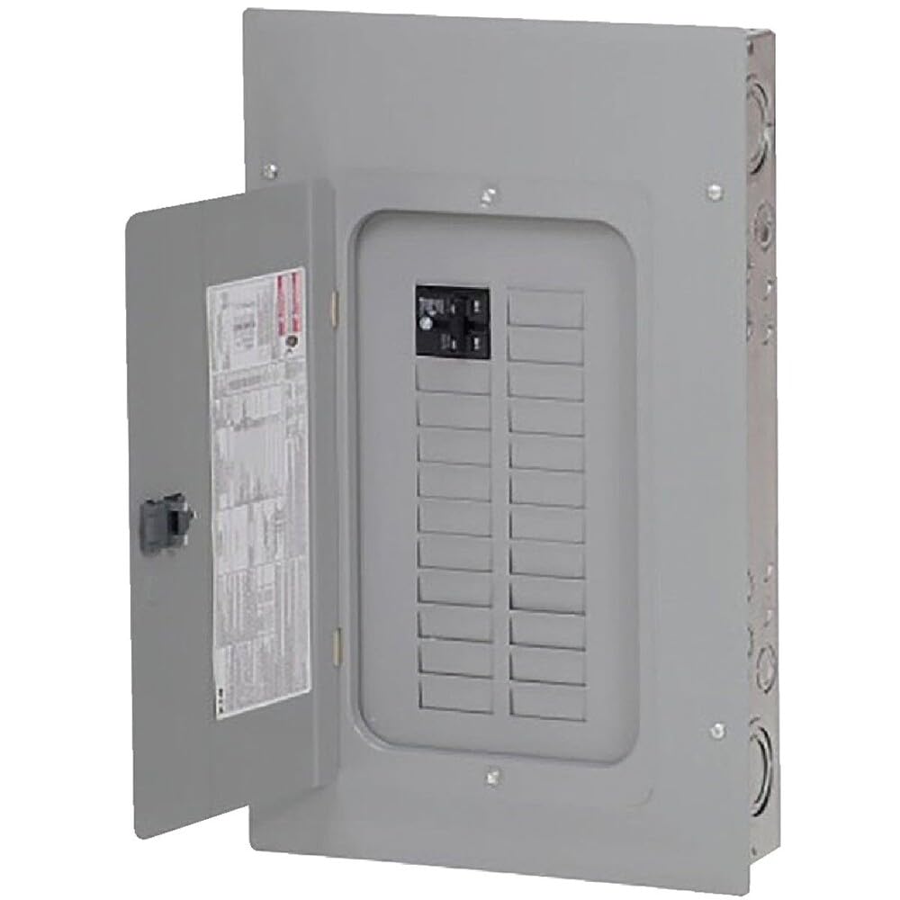 Front. Amber Sporting Goods - Eaton BRP20B100 Load Center, Indoor, Combination Cover, 20 Space/20 Pole, 100-Amp Main Breaker - Quantity 1.