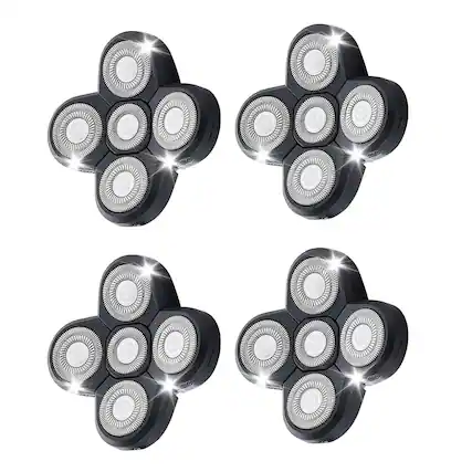 Front. Acteck - 4PCS,6 Blade Replacement Head for Electric Head Shavers.