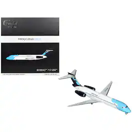 Boeing 717-200 Commercial Aircraft White with Light Blue Nose and Dark Blue 1/200 Diecast Model Airplane by GeminiJets