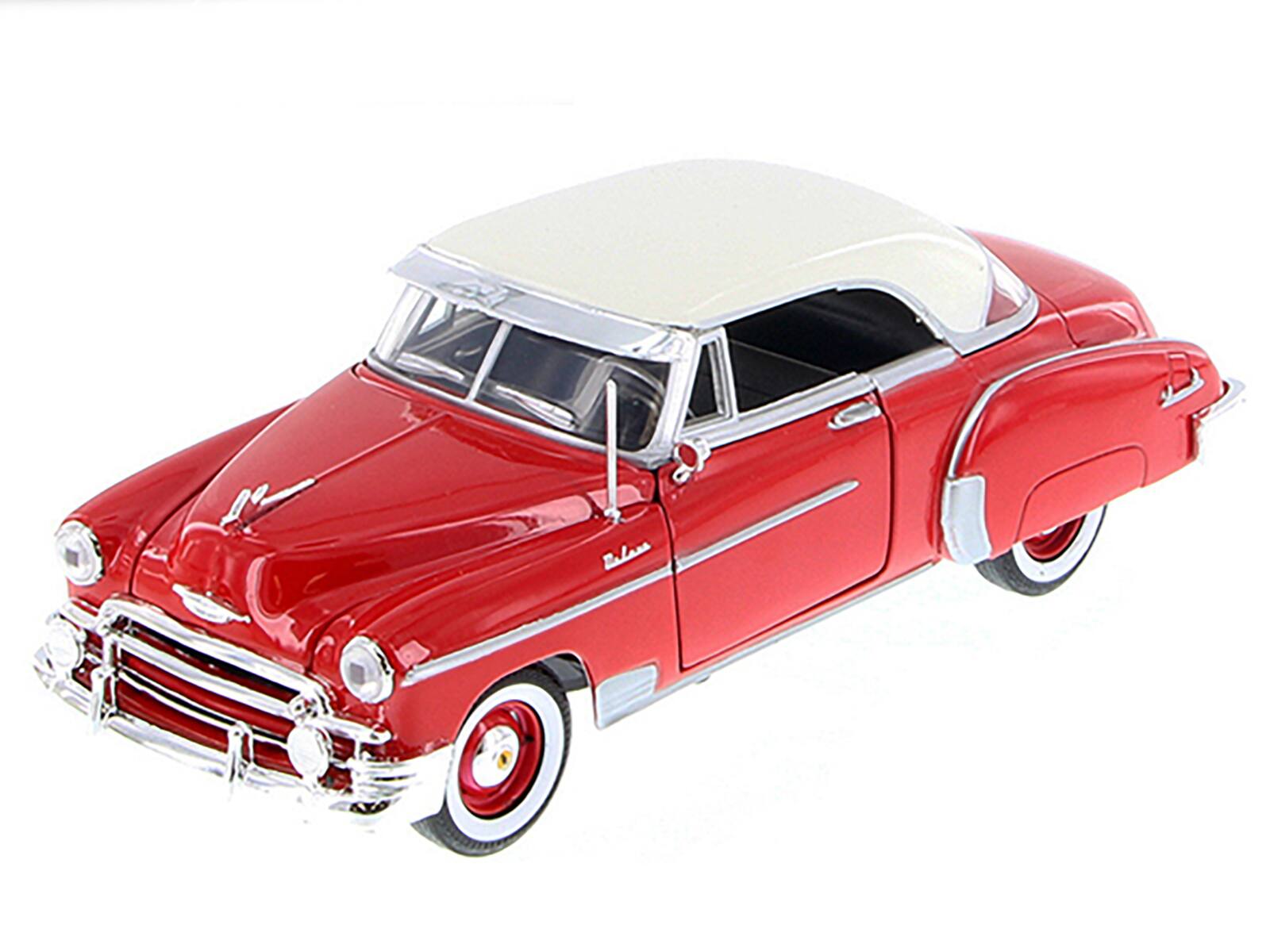 Alt View 1. Motormax - 1950 Chevrolet Bel Air Red 1/24 Diecast Car Model by Motormax.