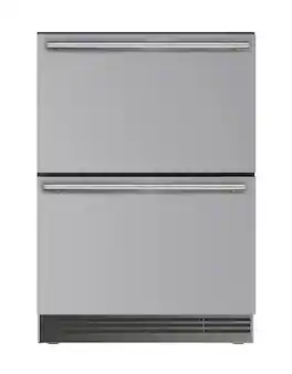 U-Line - 24"W. 5.1 Cu.Ft. Built-In Compact Refrigerated Drawers - Stainless Steel
