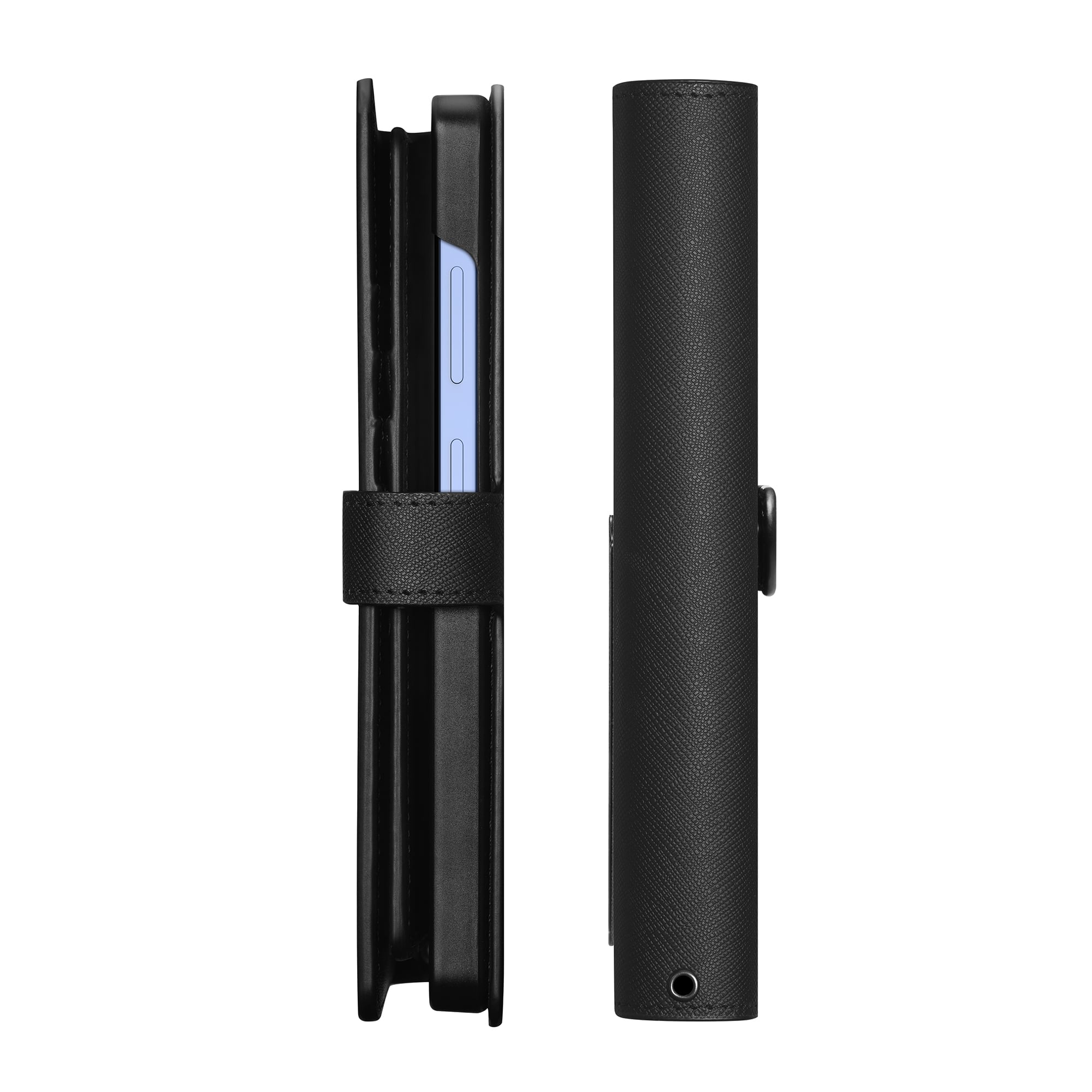 Back. Spigen - Wallet S Folio Case for Samsung Galaxy S25 Plus - Black.