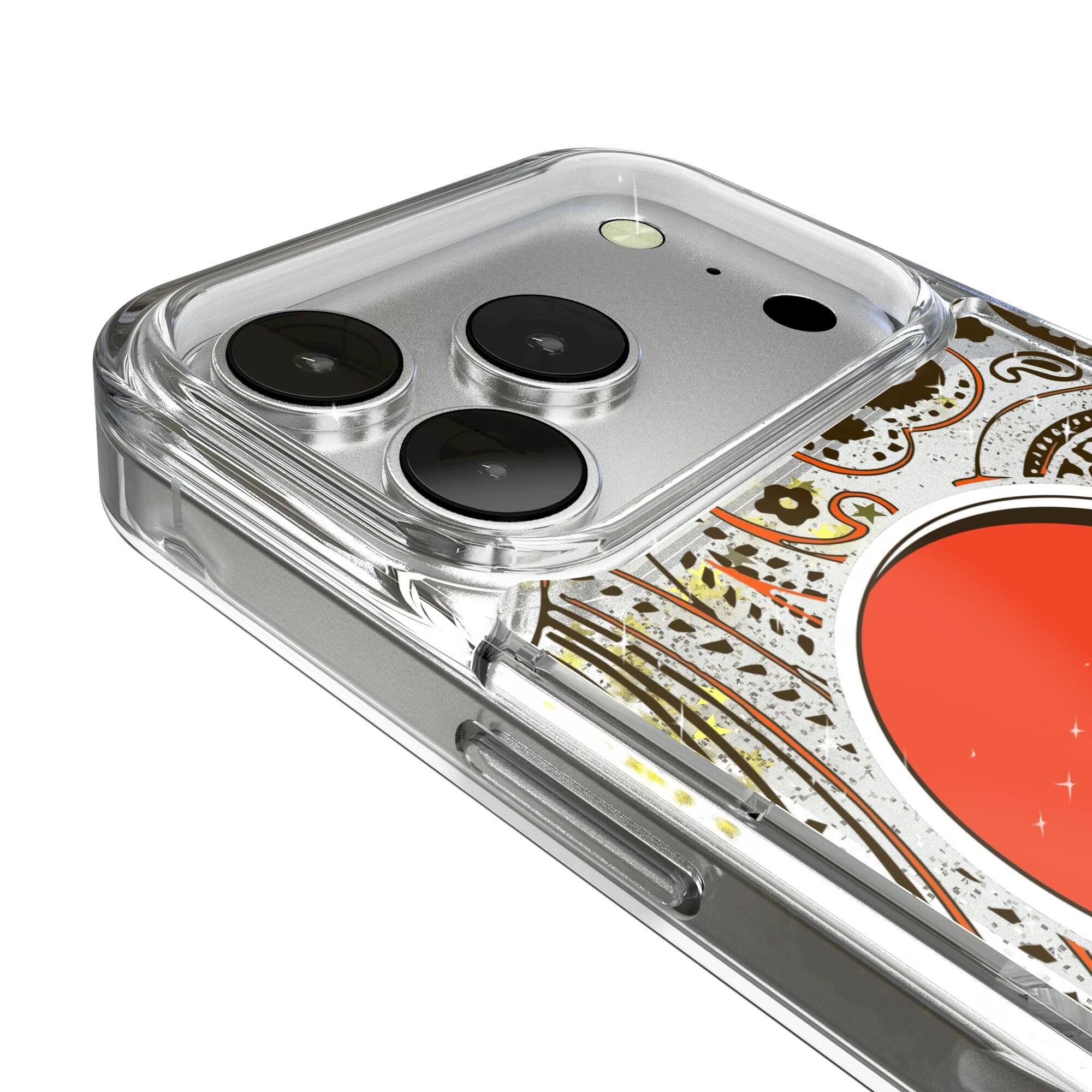 Alt View 2. Keyscaper - Cleveland Browns iPhone Paisley Design Glitter Case - 15 - Multicolor.