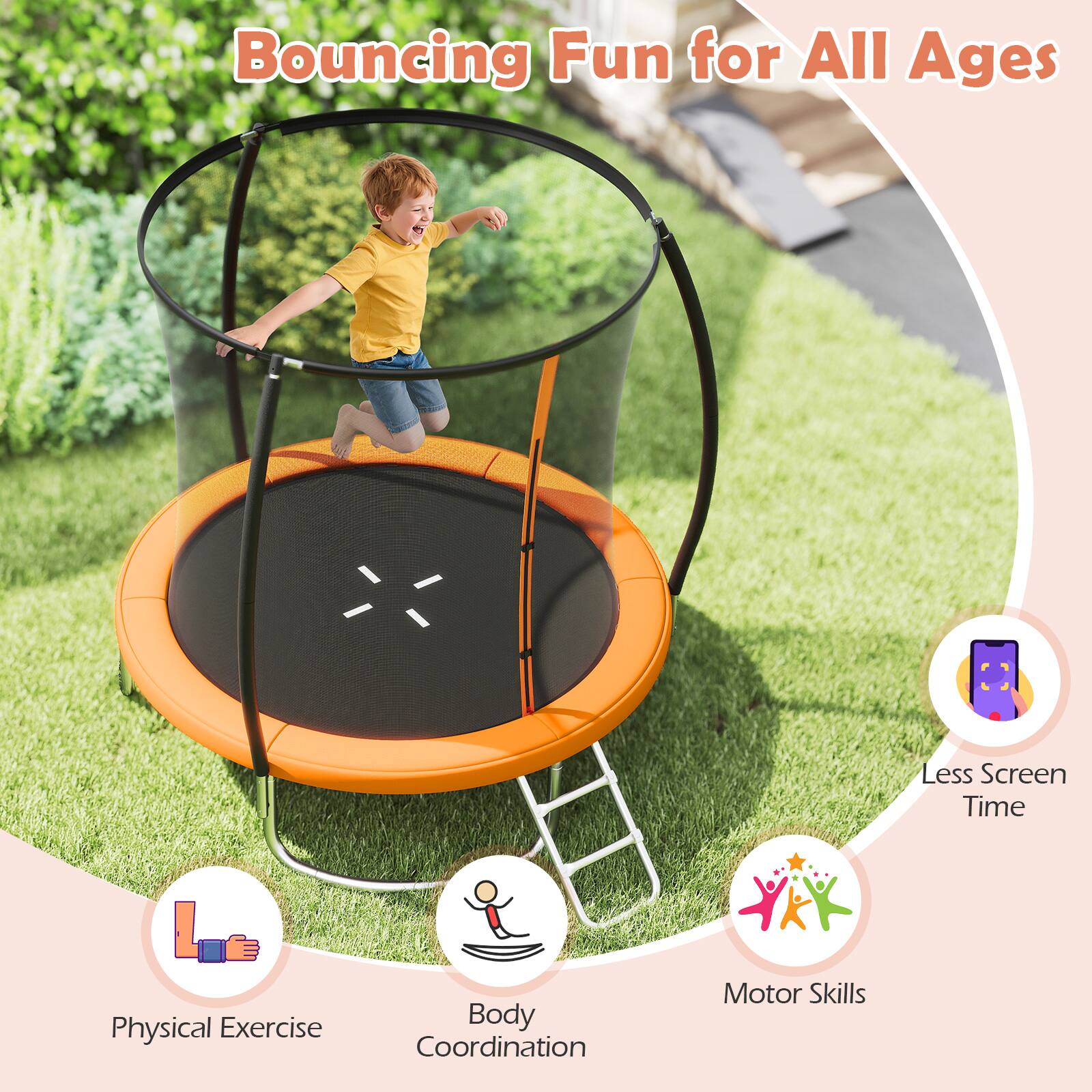 Bouncing Fun for All Ages

- Less Screen Time
- Physical Exercise
- Body Coordination
- Motor Skills