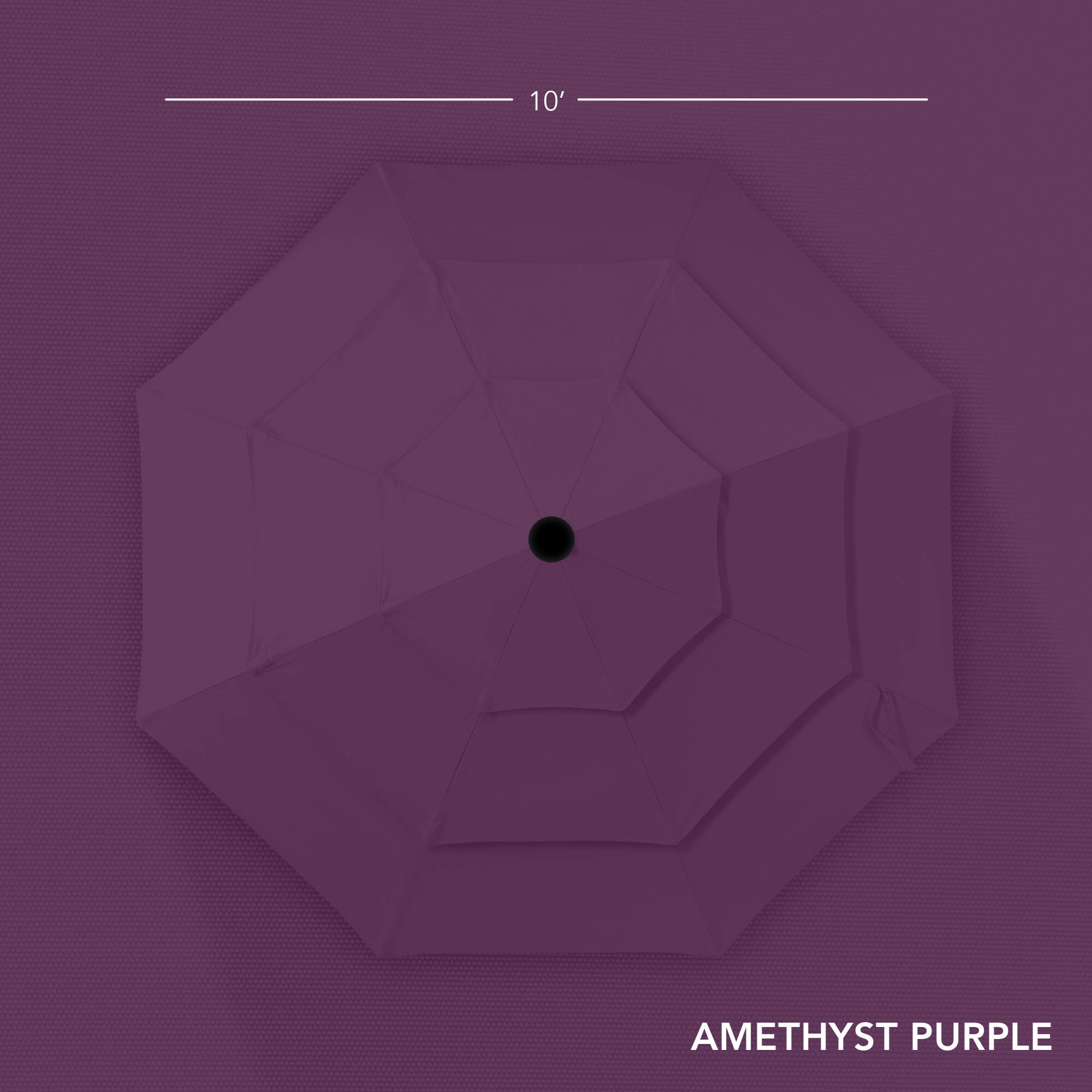 The corrected text is: "10' AMETHYST PURPLE"