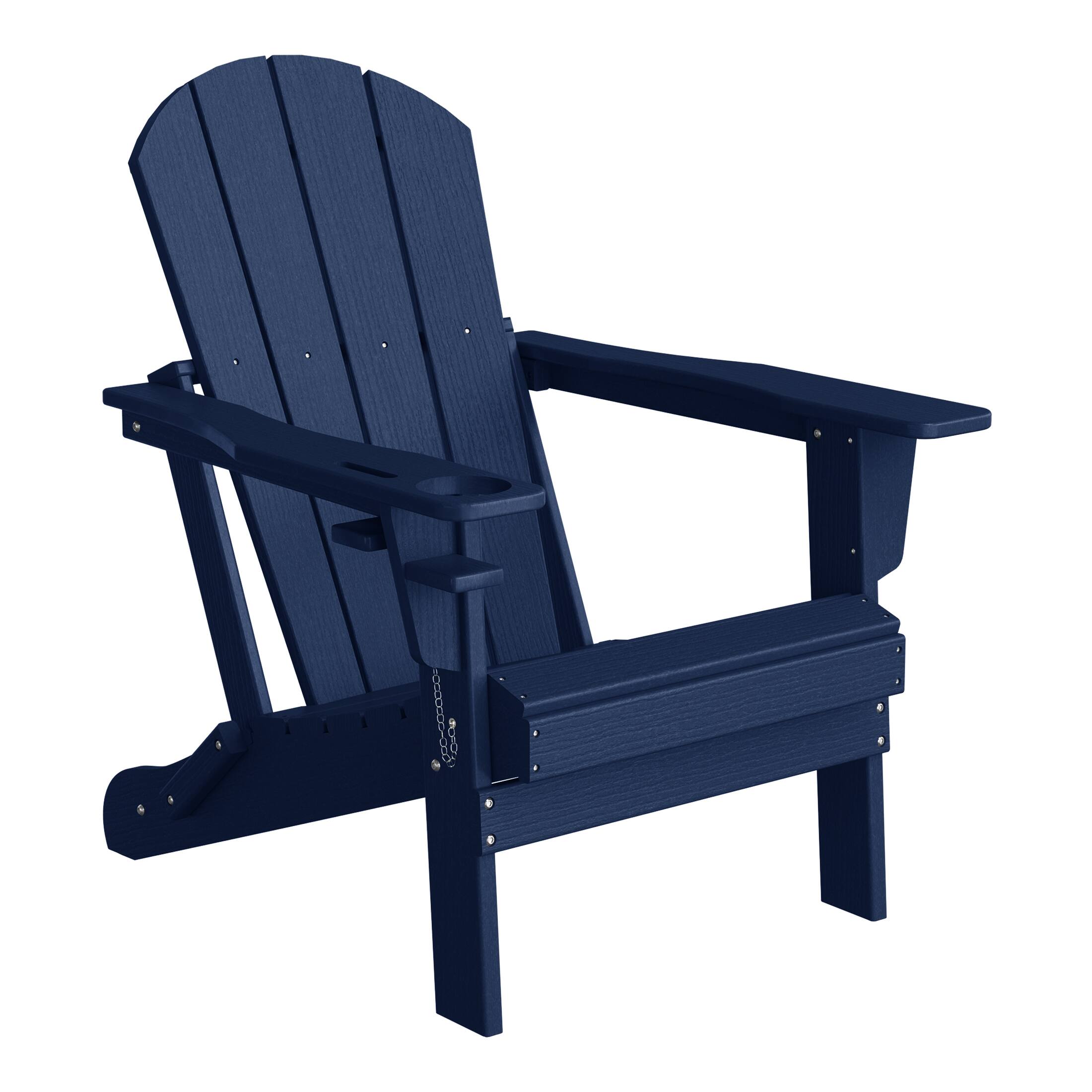 WestinTrends Nantucket Outdoor Patio HDPE Resin Folding Adirondack ...