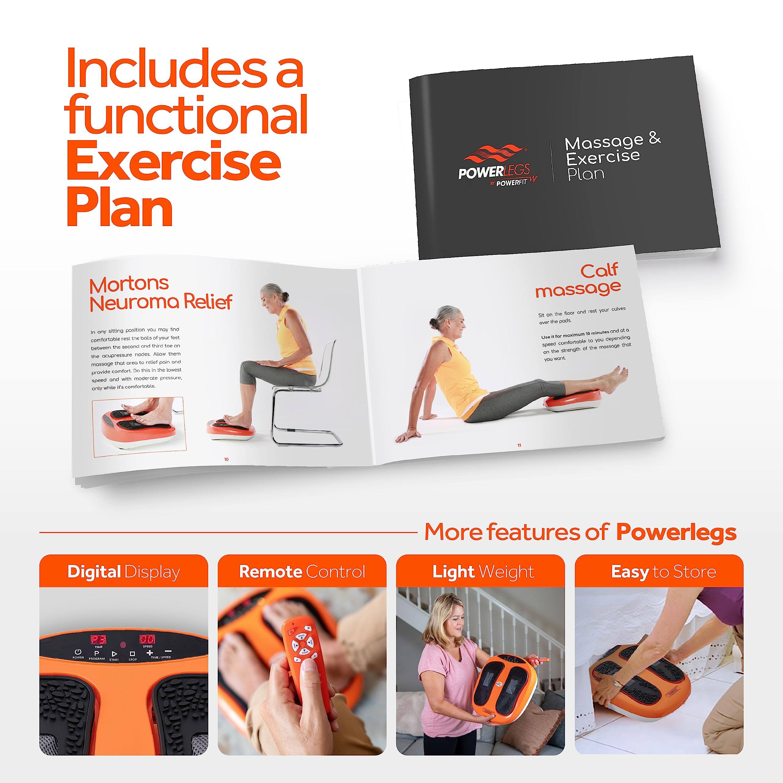 Includes a functional Exercise Plan

Mortons Neuroma Relief

Massage & Exercise Plan

Calf massage

Digital Display

Remote Control

More features of Powerlegs

Light Weight

Easy to Store