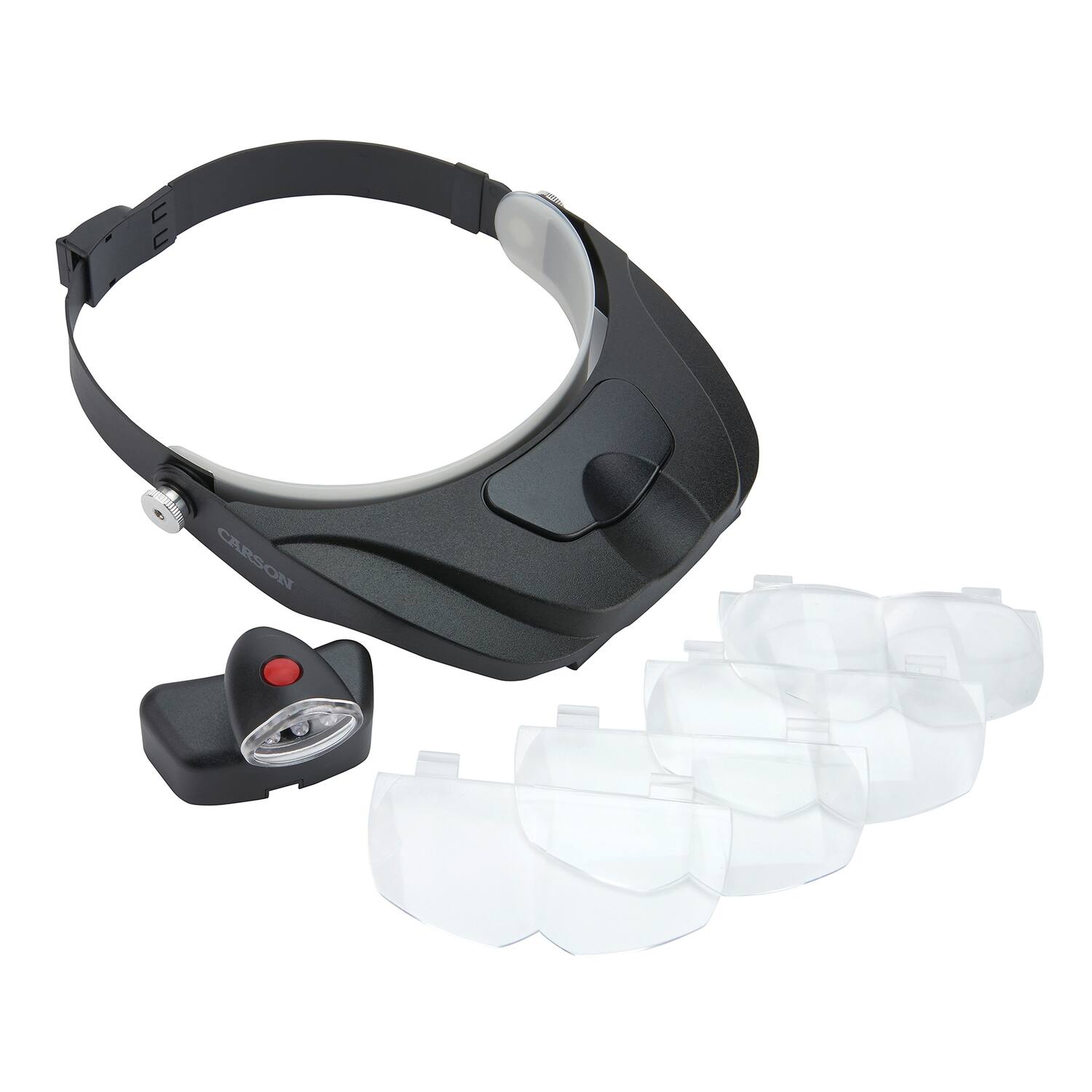 Alt View 4. Carson - MagniVisor Deluxe LED Head Visor Magnifier.