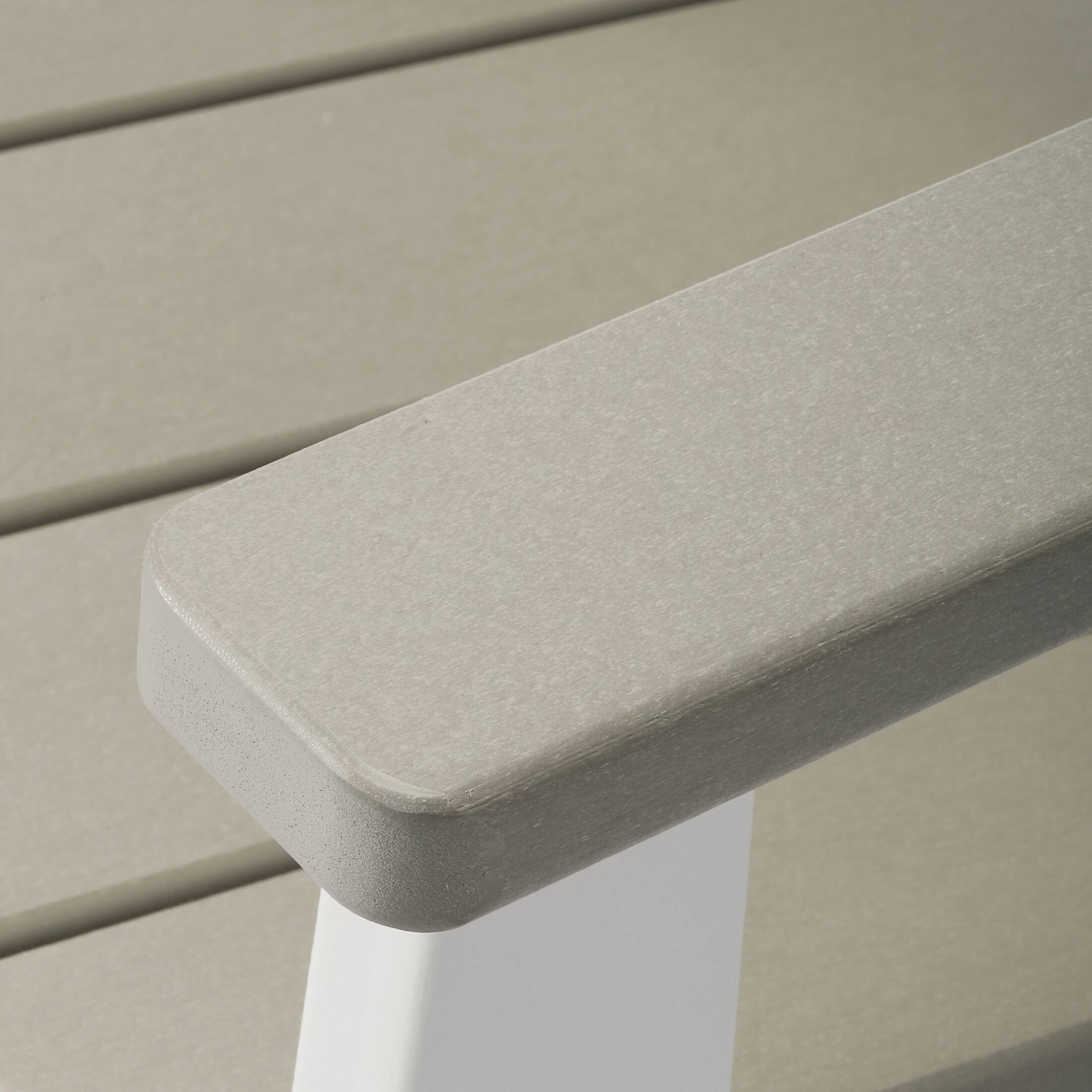 Alt View 4. WestinTrends - WestinTrends Pacifica 3-Piece Outdoor HDPE Conversation Set with Deep Seating Chairs and Round Side Table - White/Sand.