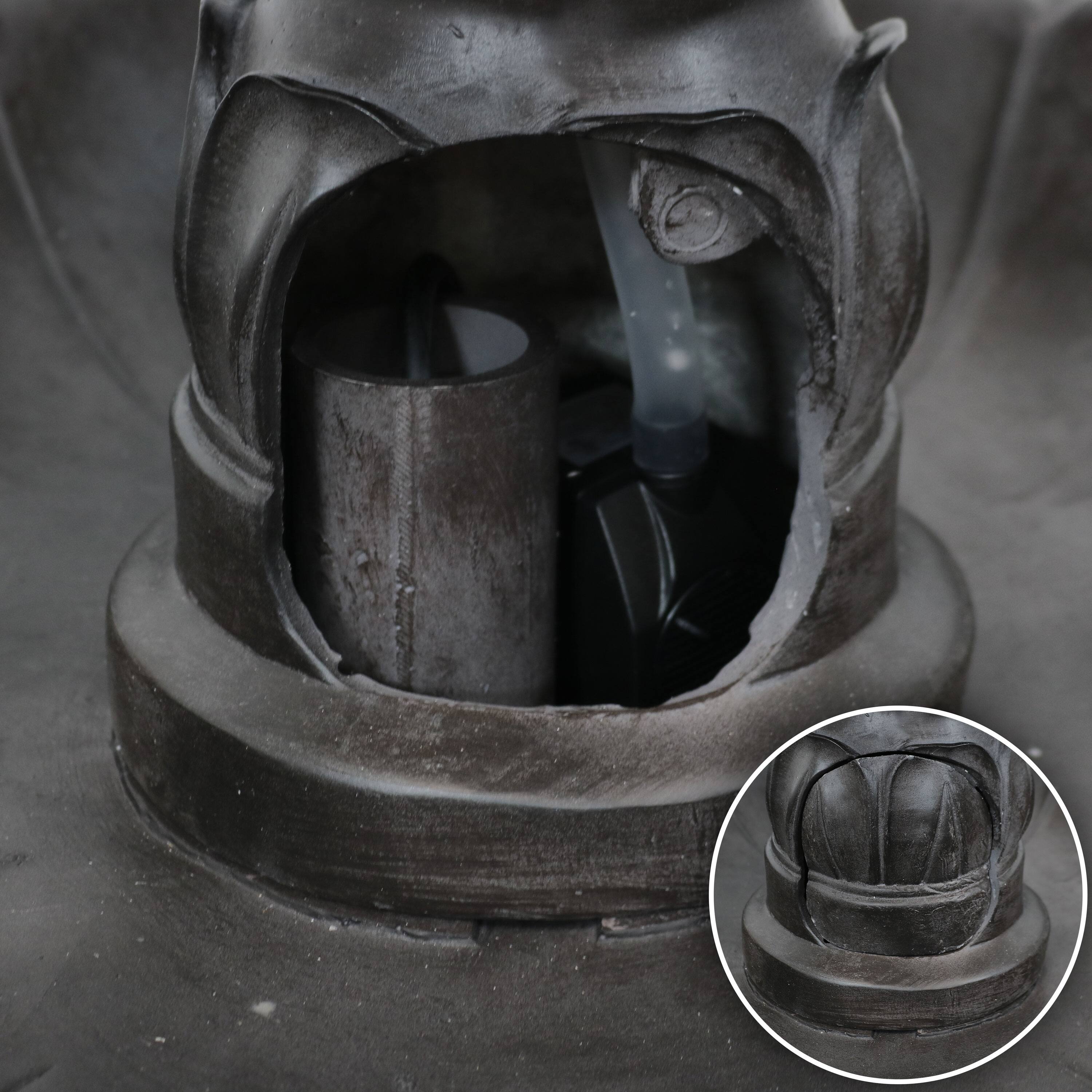 Alt View 9. Sunnydaze - Classic Tulip Polystone Outdoor 3-Tier Fountain - Dark Brown.