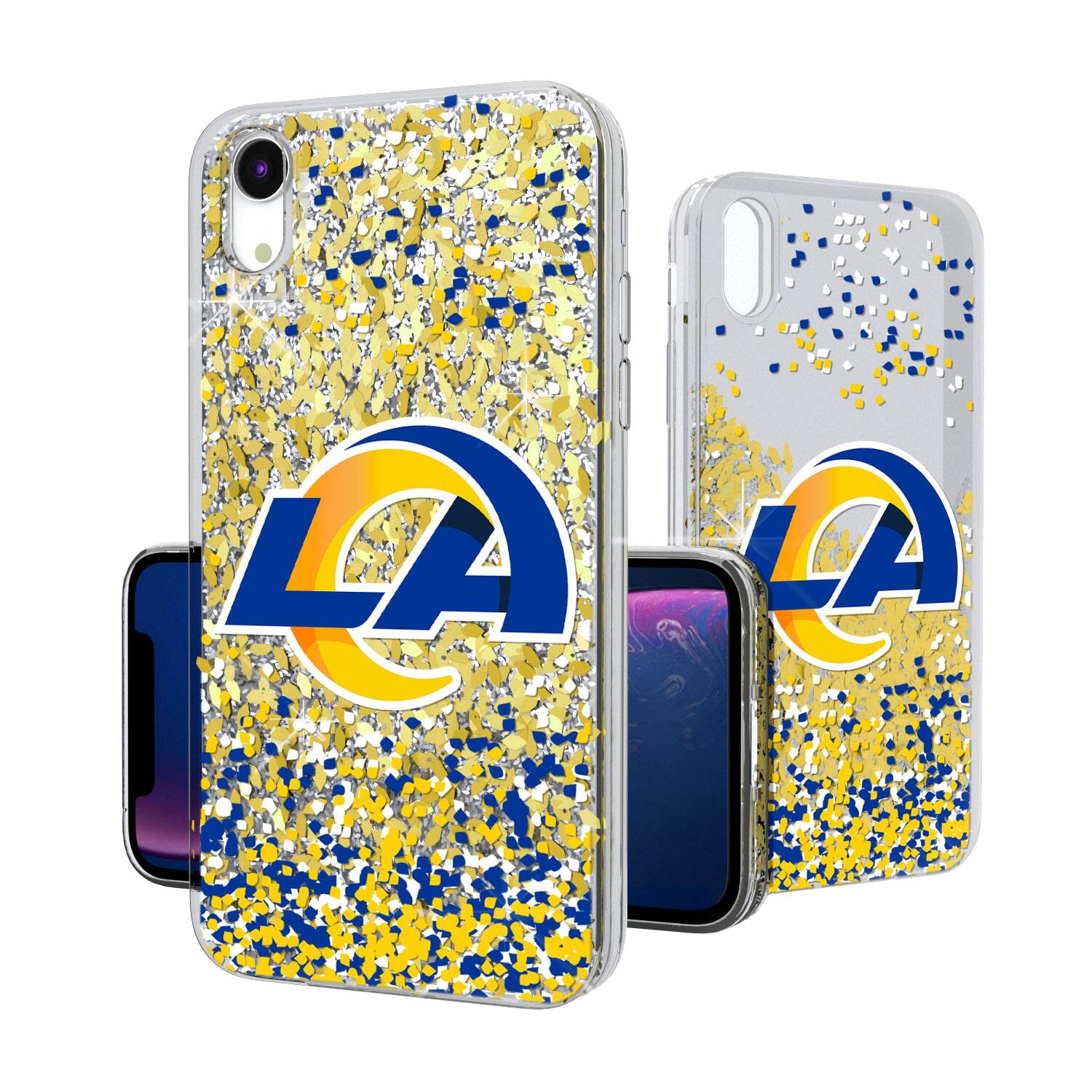 Keyscaper - NFL - Los Angeles Rams iPhone Glitter Case with Confetti Design - 16 - Multicolor price history on PriceWatchPro
