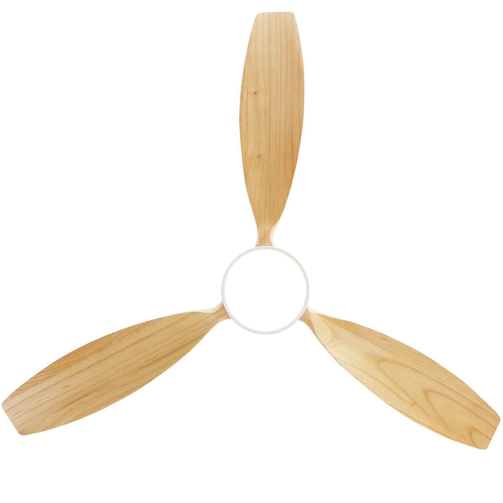 Alt View 2. Sofucor - 52 Inch Wood Ceiling Fan with Lights Remote Control Reversible Noiseless ETL Fans for Bedroom Farmhouse - White.