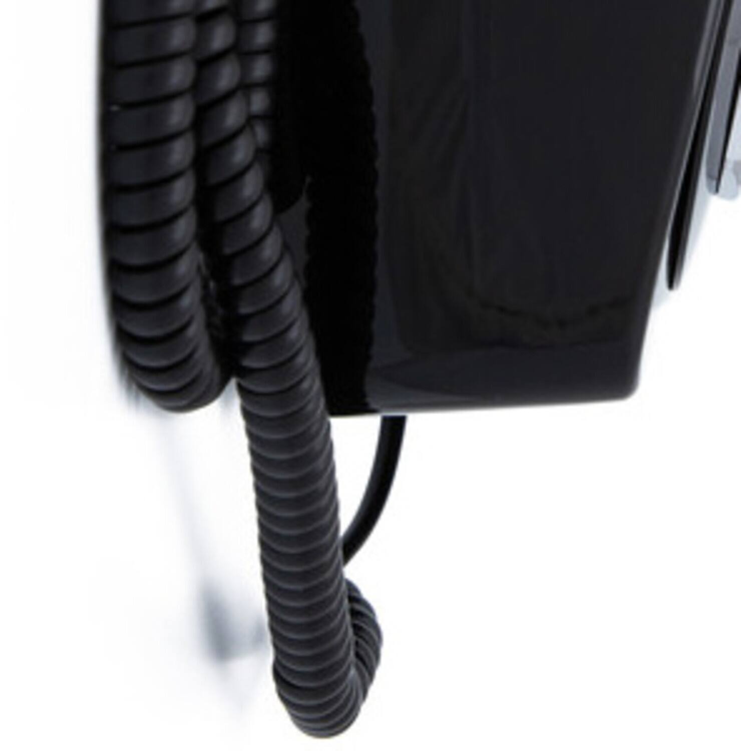 Alt View 1. PopMarket - GPO Retro GPO746WBLK 746 Wall Mount Push Button Telephone - Black   - MISC ACCESSORY - Black.