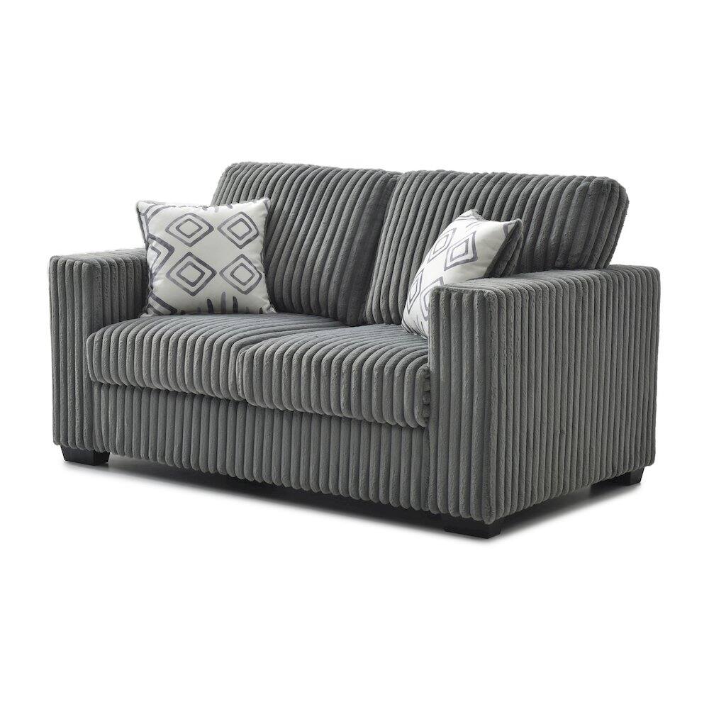 Alt View 1. Glory Furniture - Teddy Loveseat - Gray.