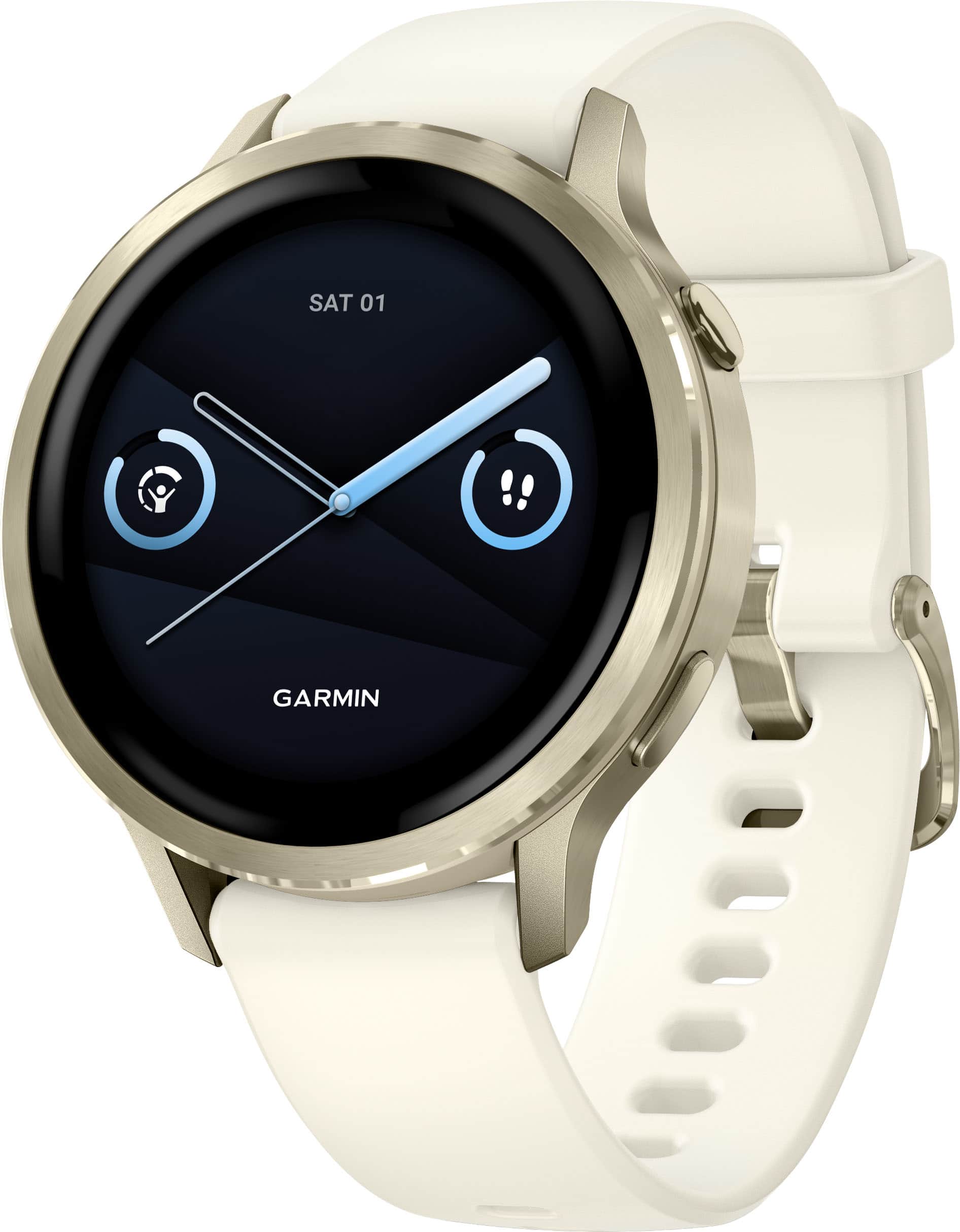 Garmin - Venu 4 GPS Smartwatch 41 mm Fiber-reinforced polymer - Lunar Gold - (2025) - Front_Zoom