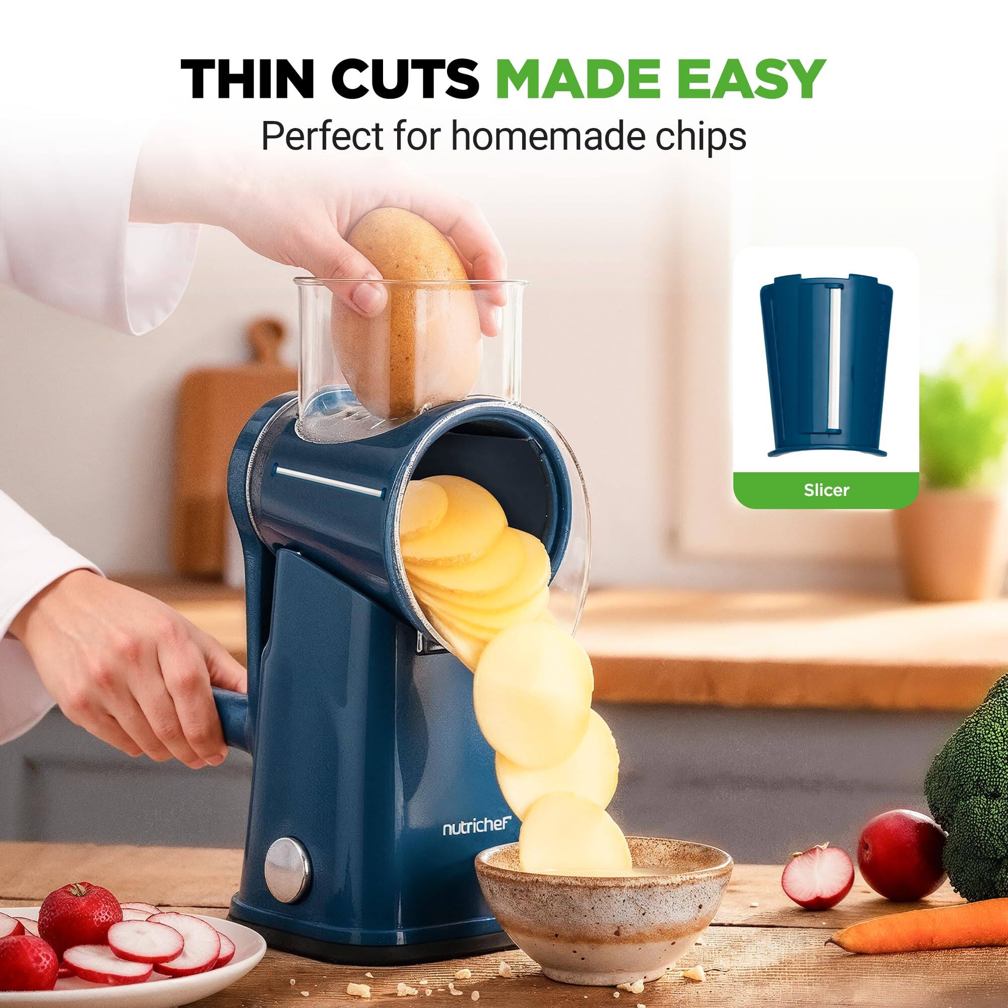 THIN CUTS MADE EASY  
Perfect for homemade chips  

Slicer  
nutricher