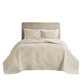 Gracie Mills - McCormick 3 Piece Reversible Bedspread Set - Cream