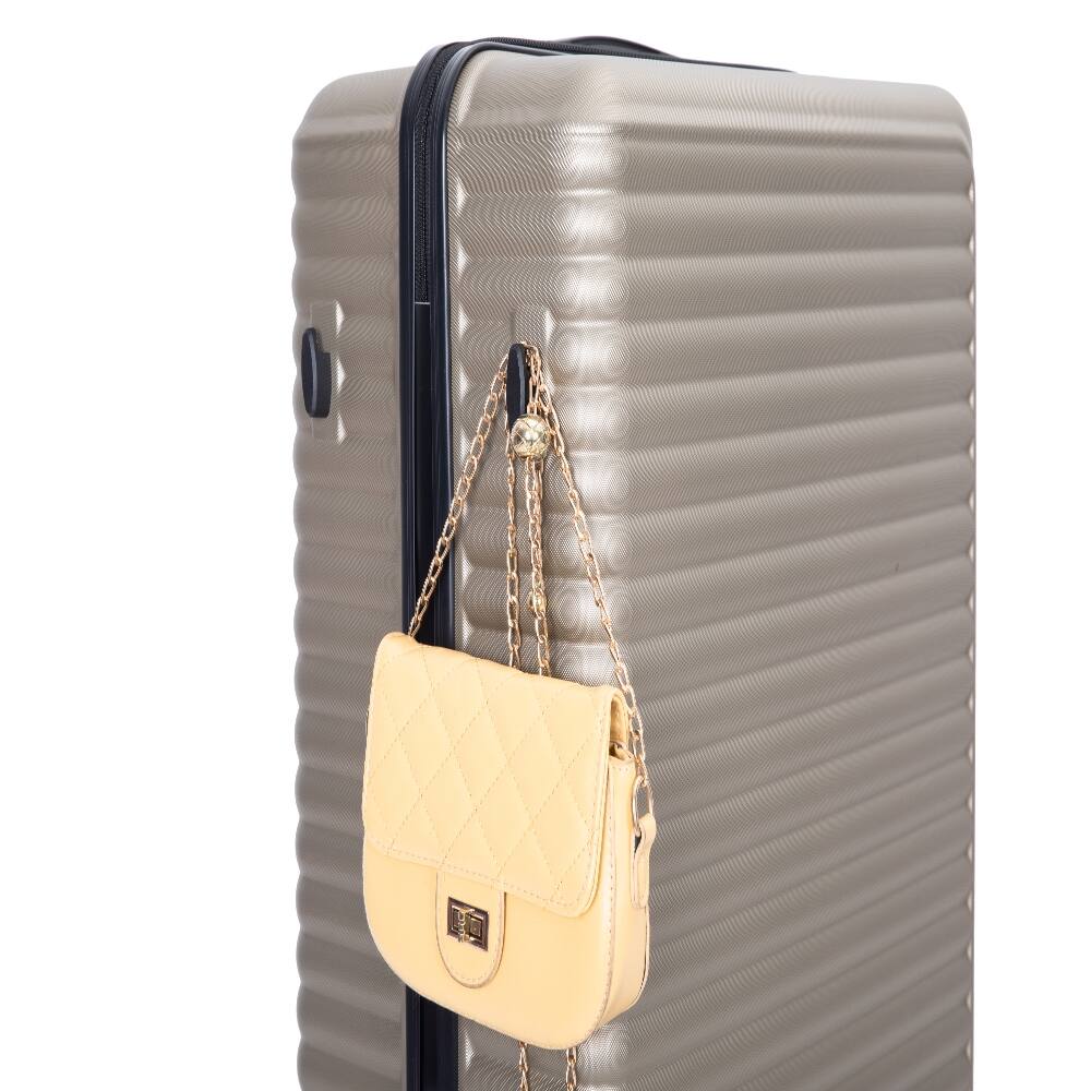 Alt View 4. Ropilly - Ropilly 3 Piece Luggage Set Hardshell Suitcase with Wheels Gold - Gold.