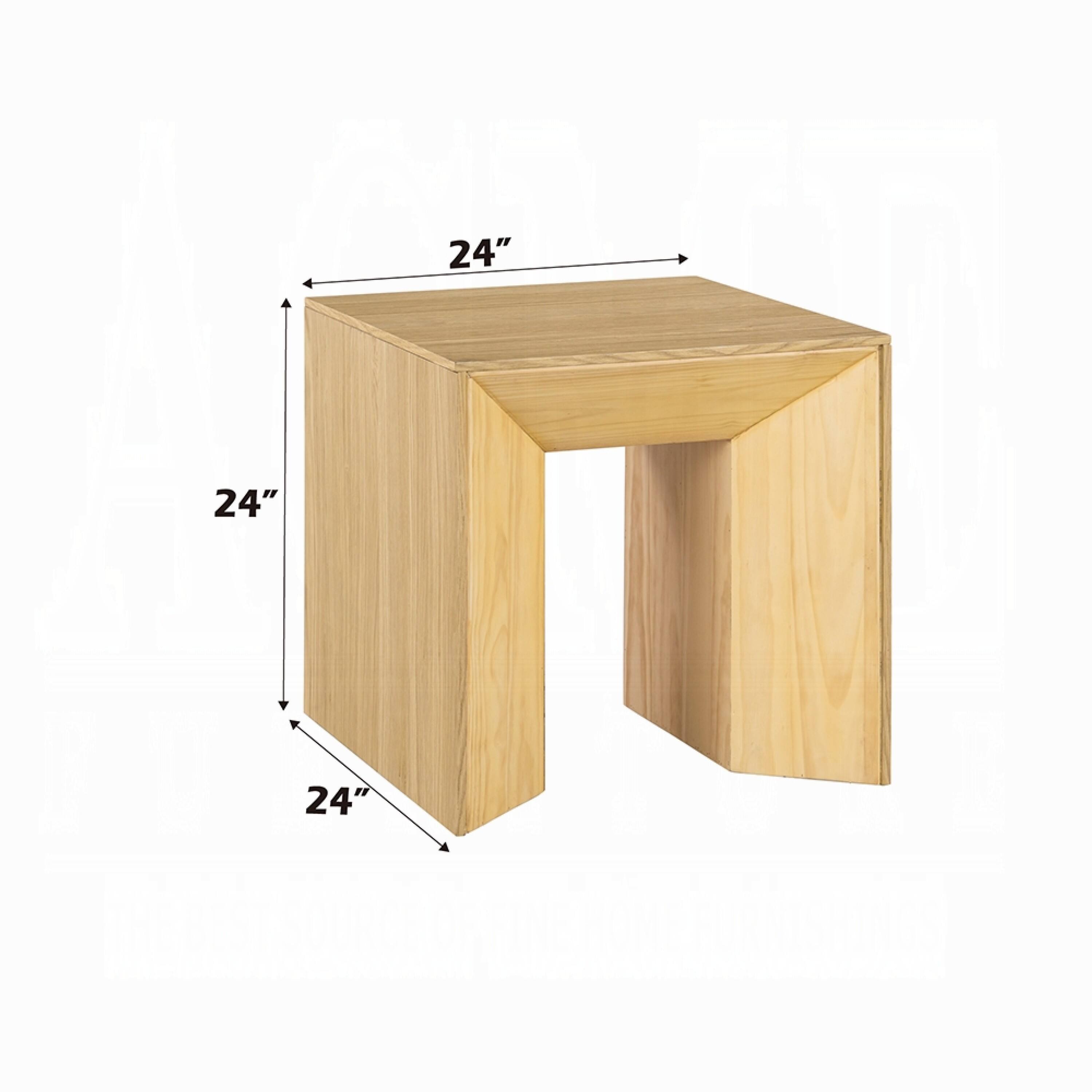 The dimensions of the table are:

- Width: 24"
- Depth: 24"
- Height: 24"