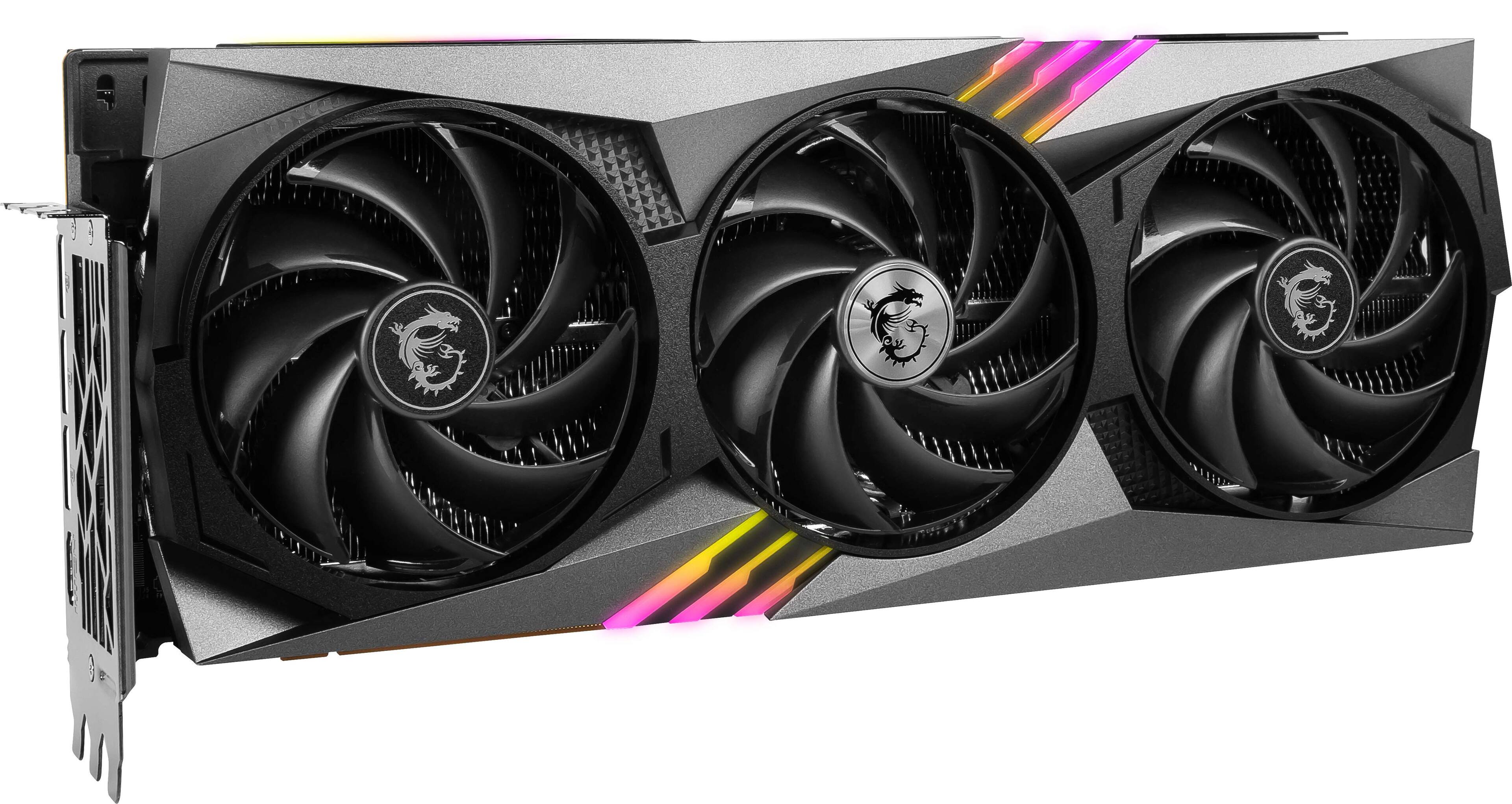 Alt View 1. MSI - NVIDIA GeForce RTX 4090 GAMING X TRIO 24G 24GB DDR6X PCI Express 4.0 Graphics Card - Black.