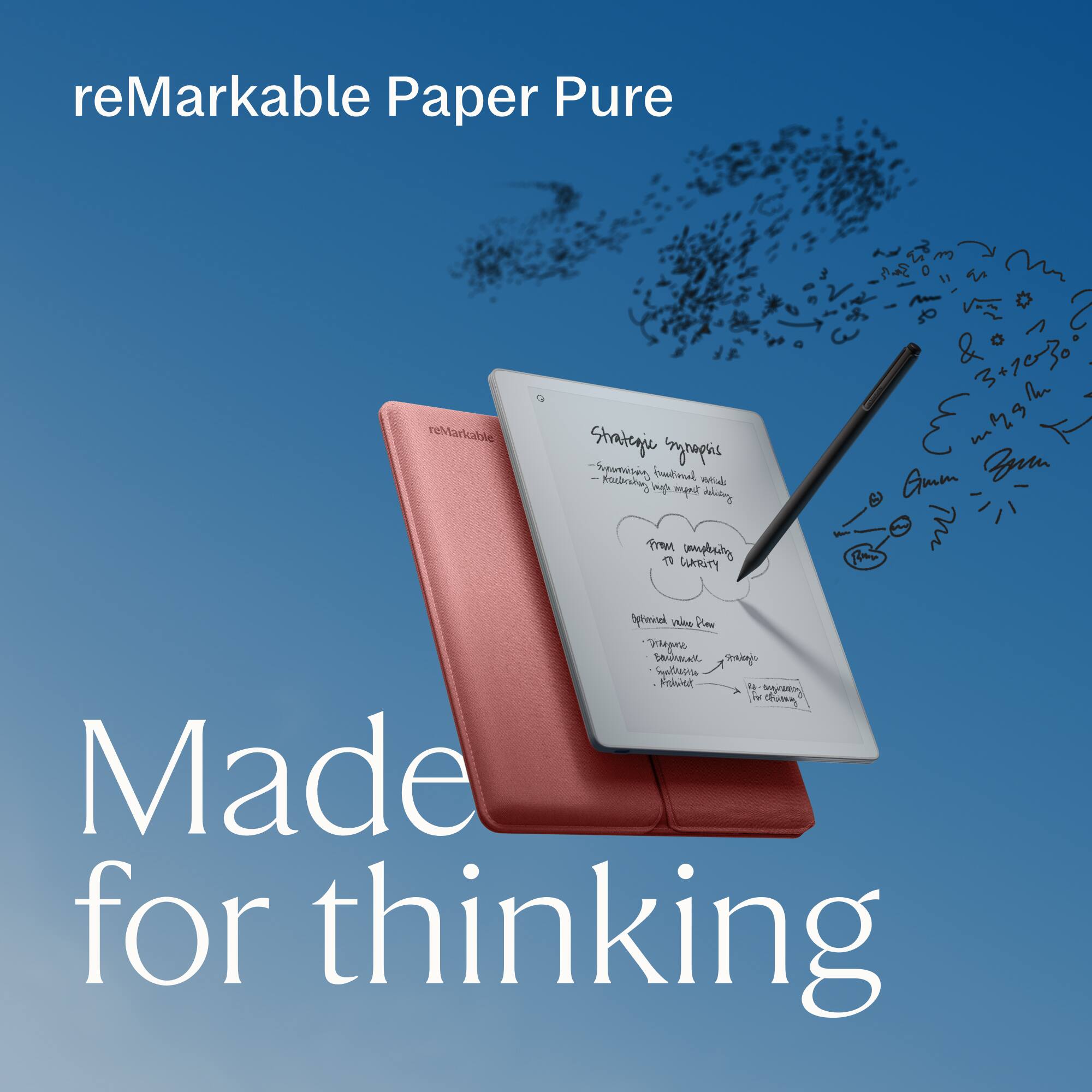 reMarkable Paper Pure  
Strategic synthesis  
- Superposition, fundamental analysis  
- Knowledge is mental model  
- Optimize value flow  
  - Strategic  
  - Operational  
  - Tactical  
  - Execution  
  - No organization for execution  

Made for thinking