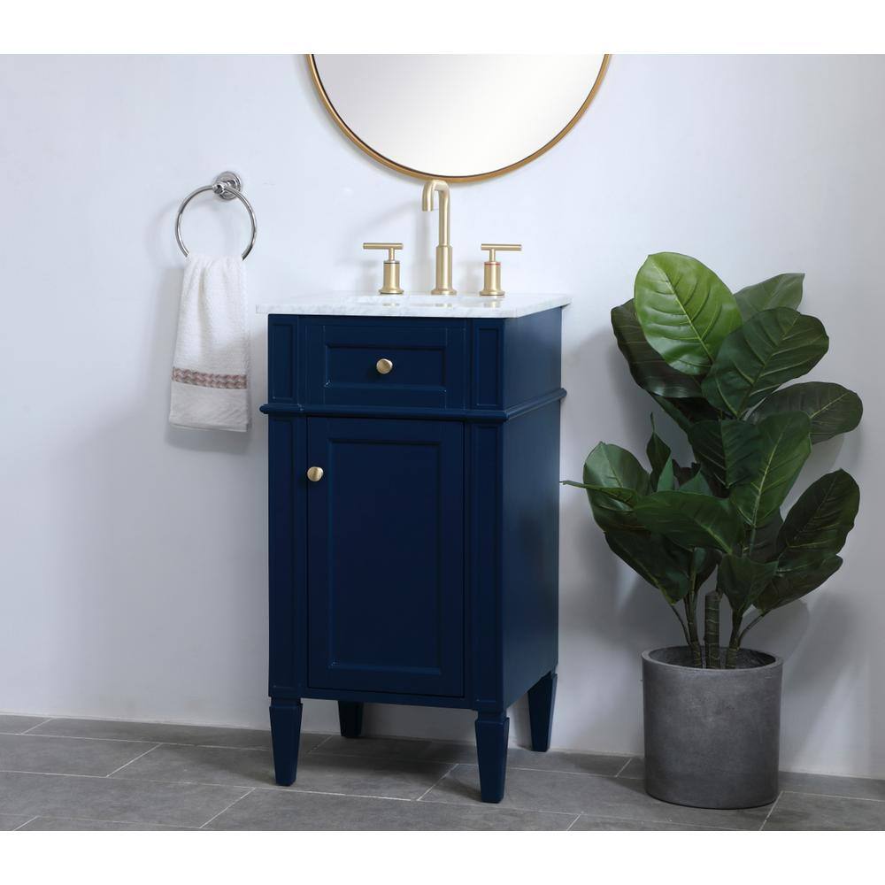Alt View 9. Elegant Kitchen and Bath - 18 inch Single bathroom vanity in blue - Blue.