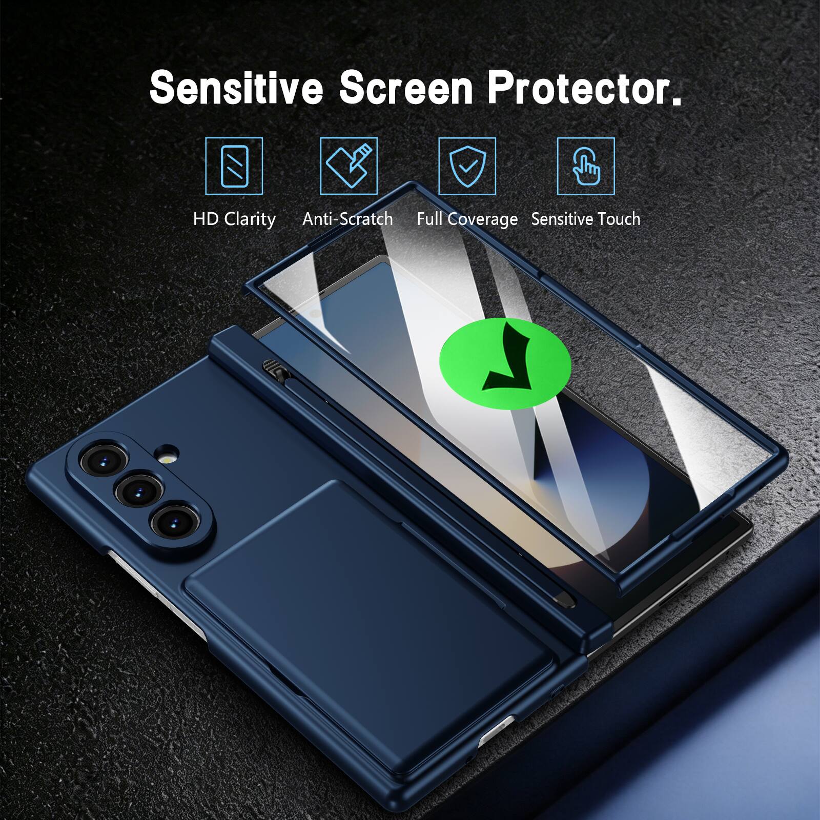 Sensitive Screen Protector.  
HD Clarity  
Anti-Scratch  
Full Coverage  
Sensitive Touch