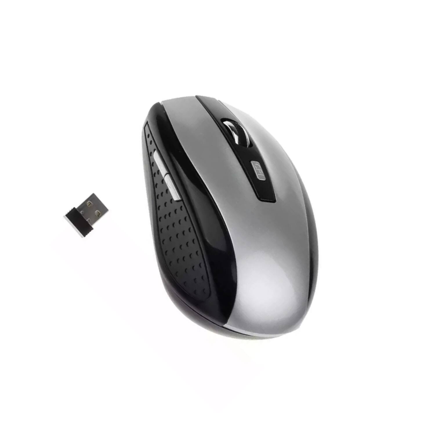 Angle. Stock Preferred - 2.4GHz Wireless Optical Mouse with USB Receiver Grey - Grey.